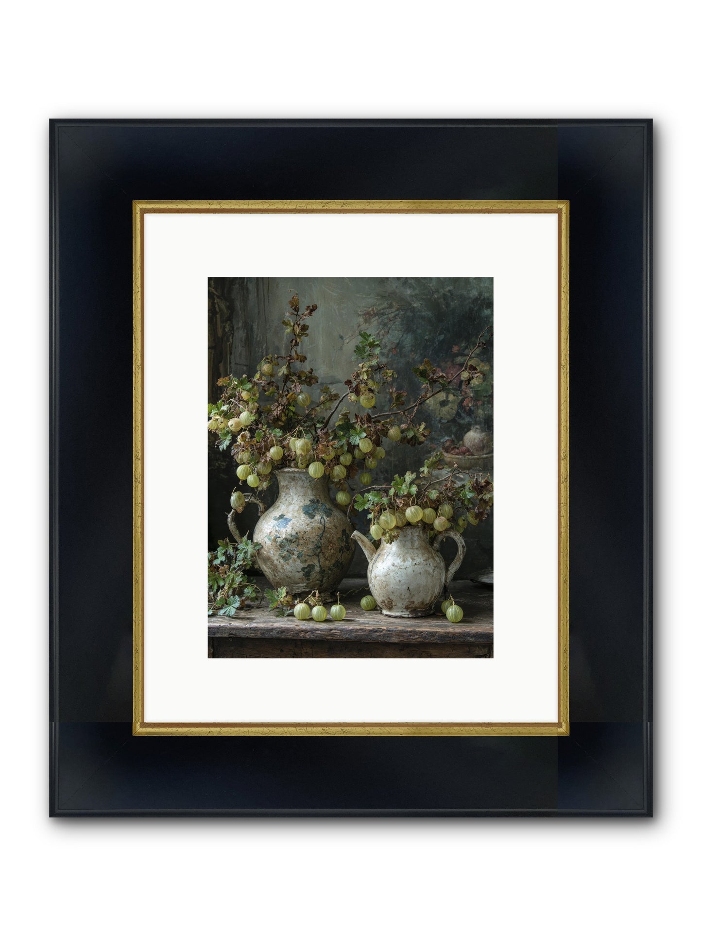 Silver Lining Framed Print - Wide Black w/Gold 9x12