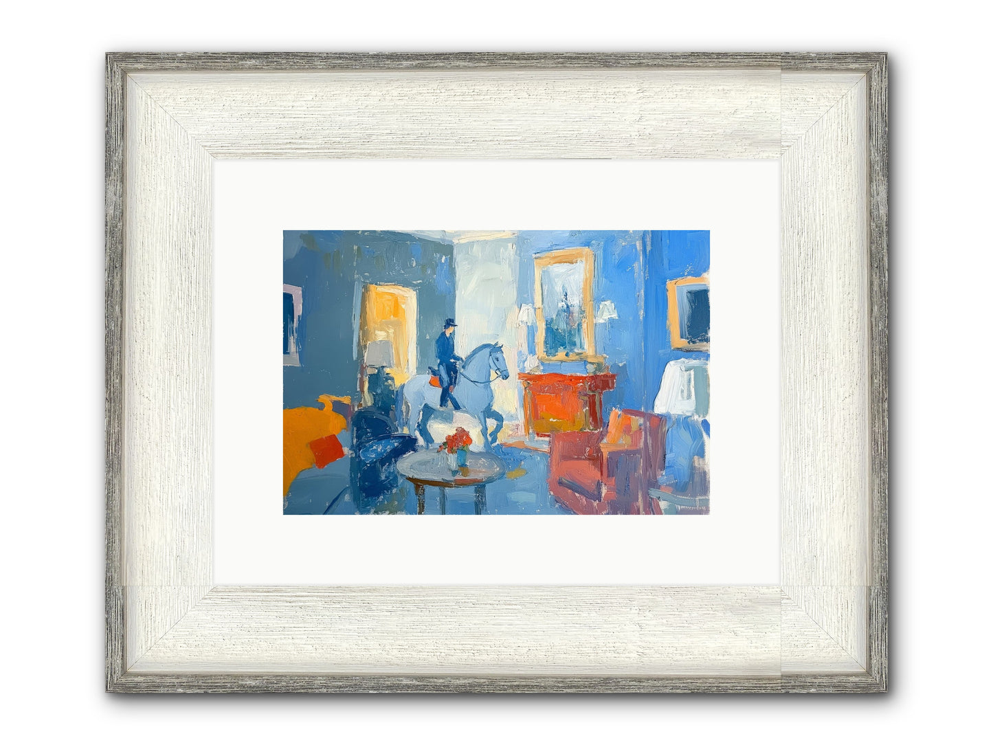 Silver Morning Framed Print - Driftwood White 12x8