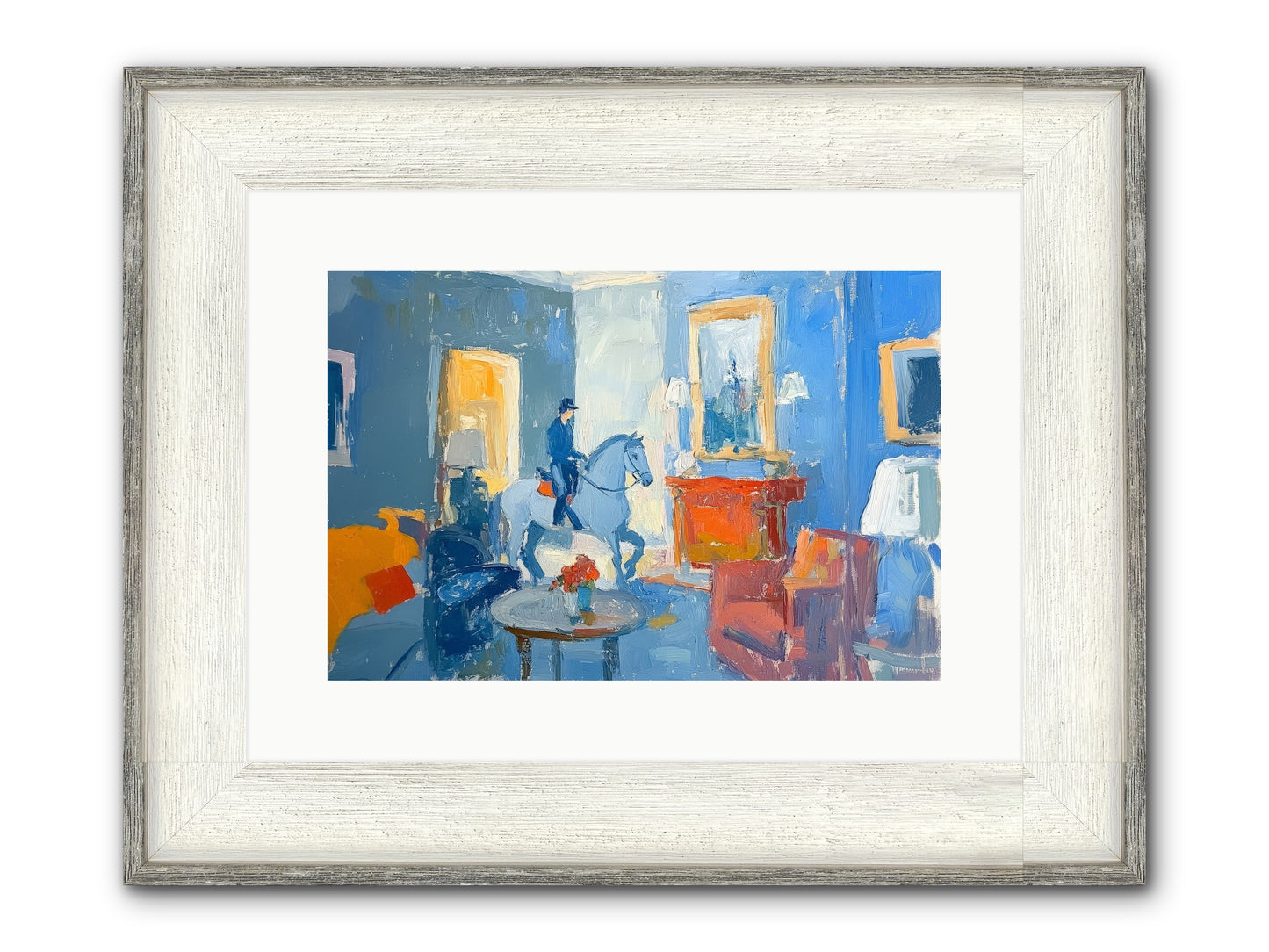 Silver Morning Framed Print - Driftwood White 15x10