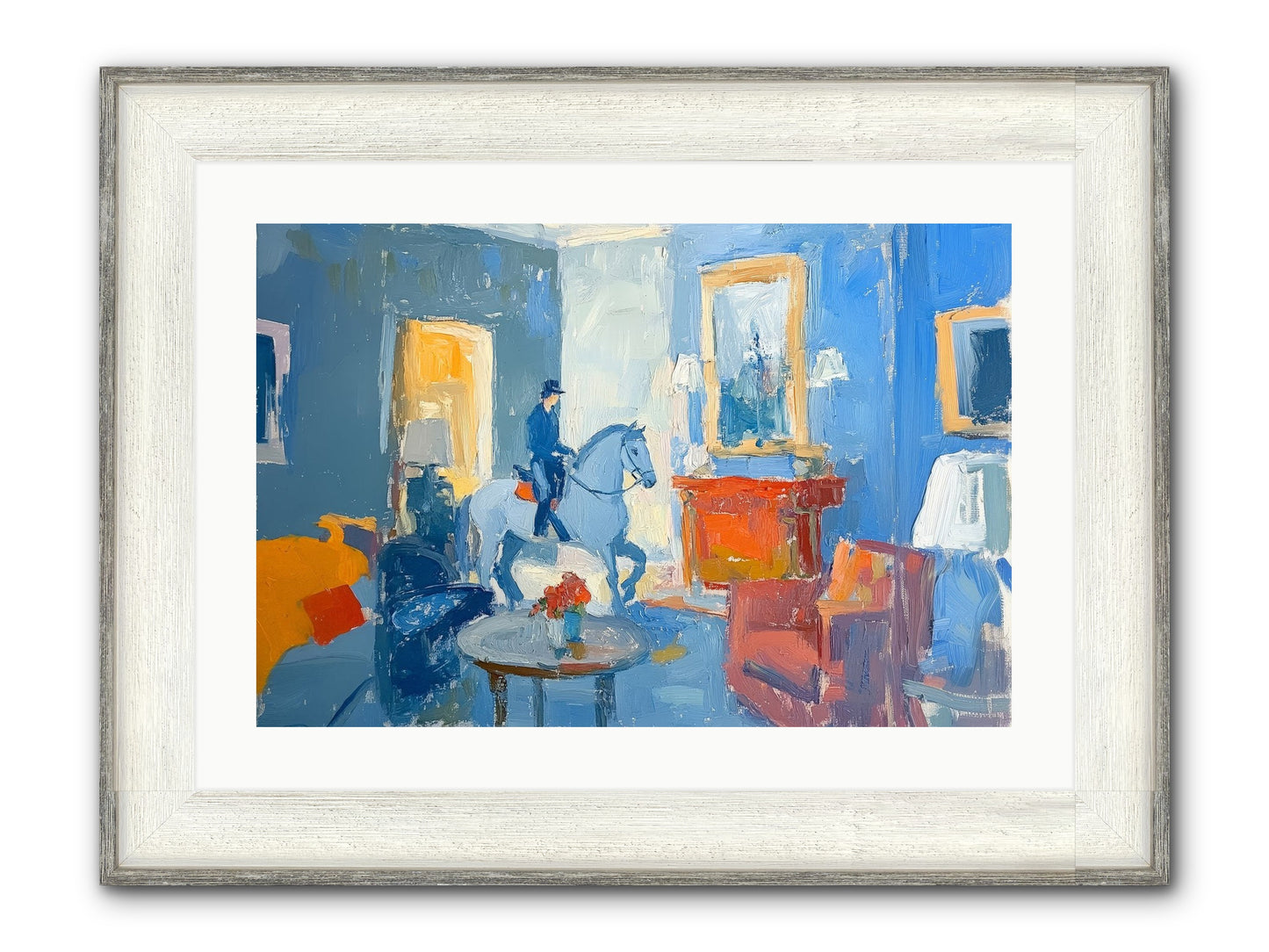 Silver Morning Framed Print - Driftwood White 24x16