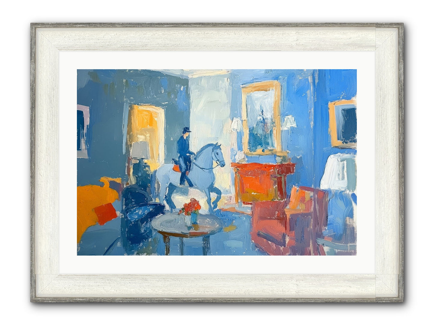 Silver Morning Framed Print - Driftwood White 30x20