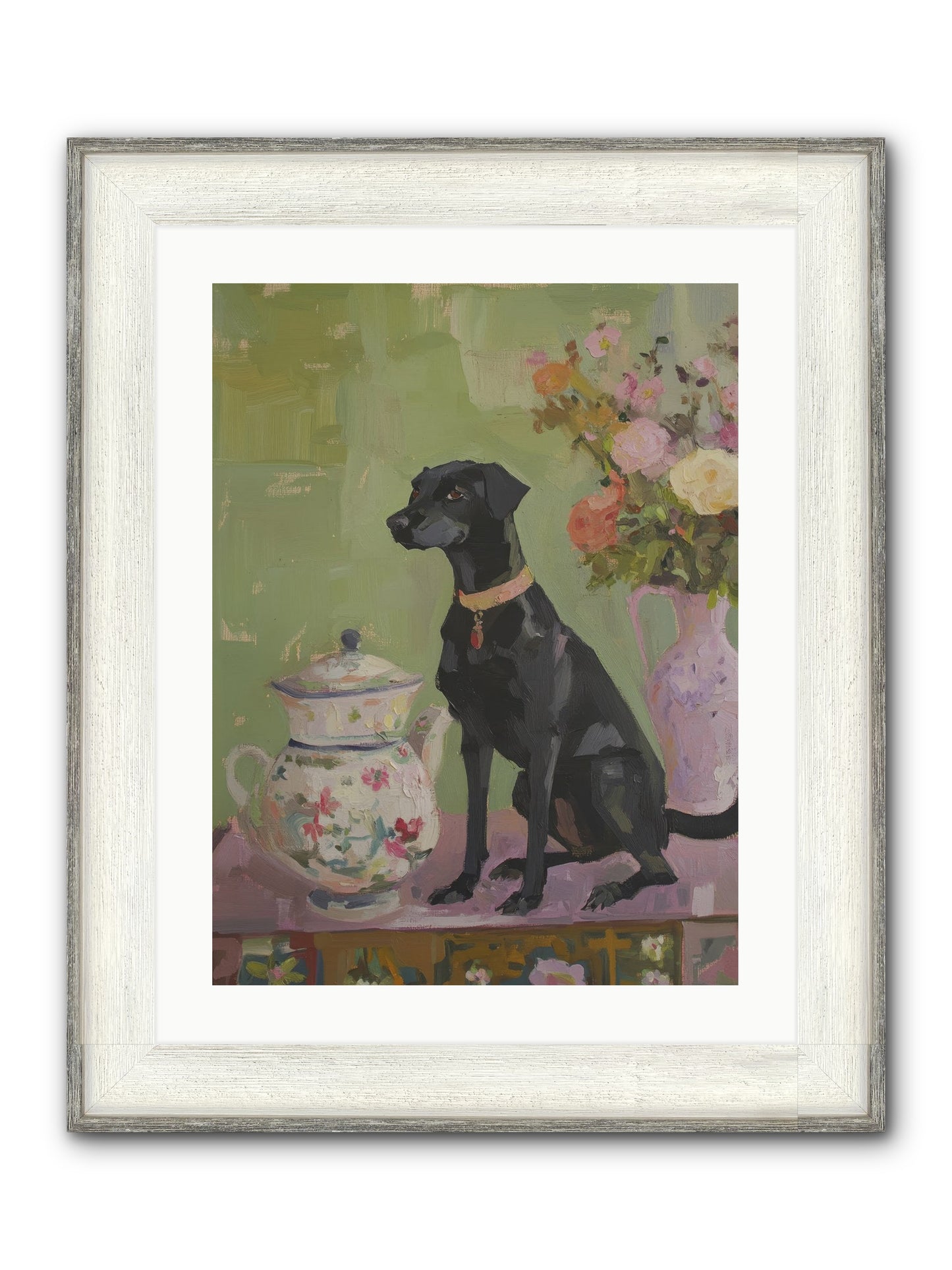 Silver Spoon Framed Print - Driftwood White 18x24