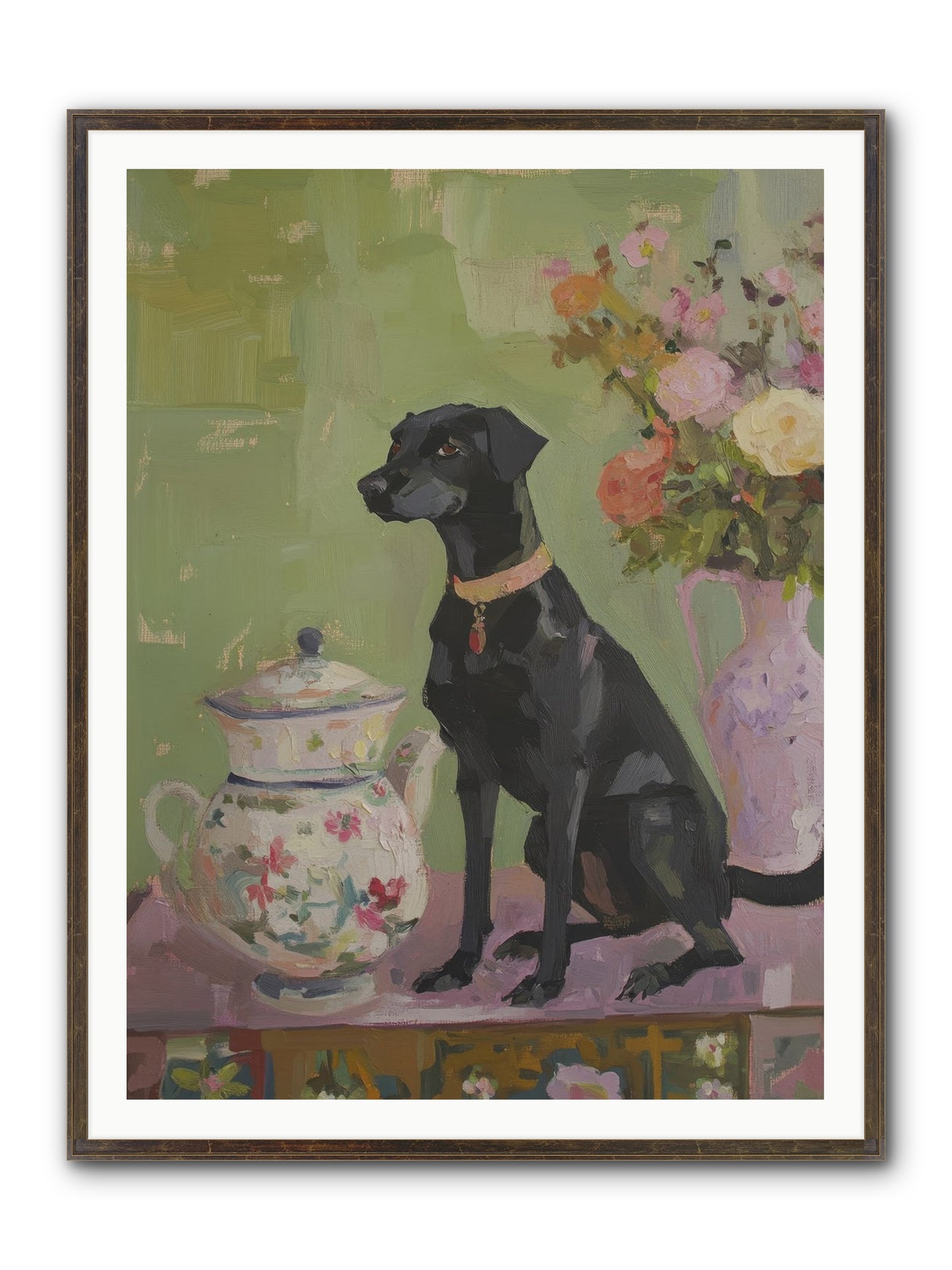 Silver Spoon Framed Print - Slimwoods Black/Gold 36x48