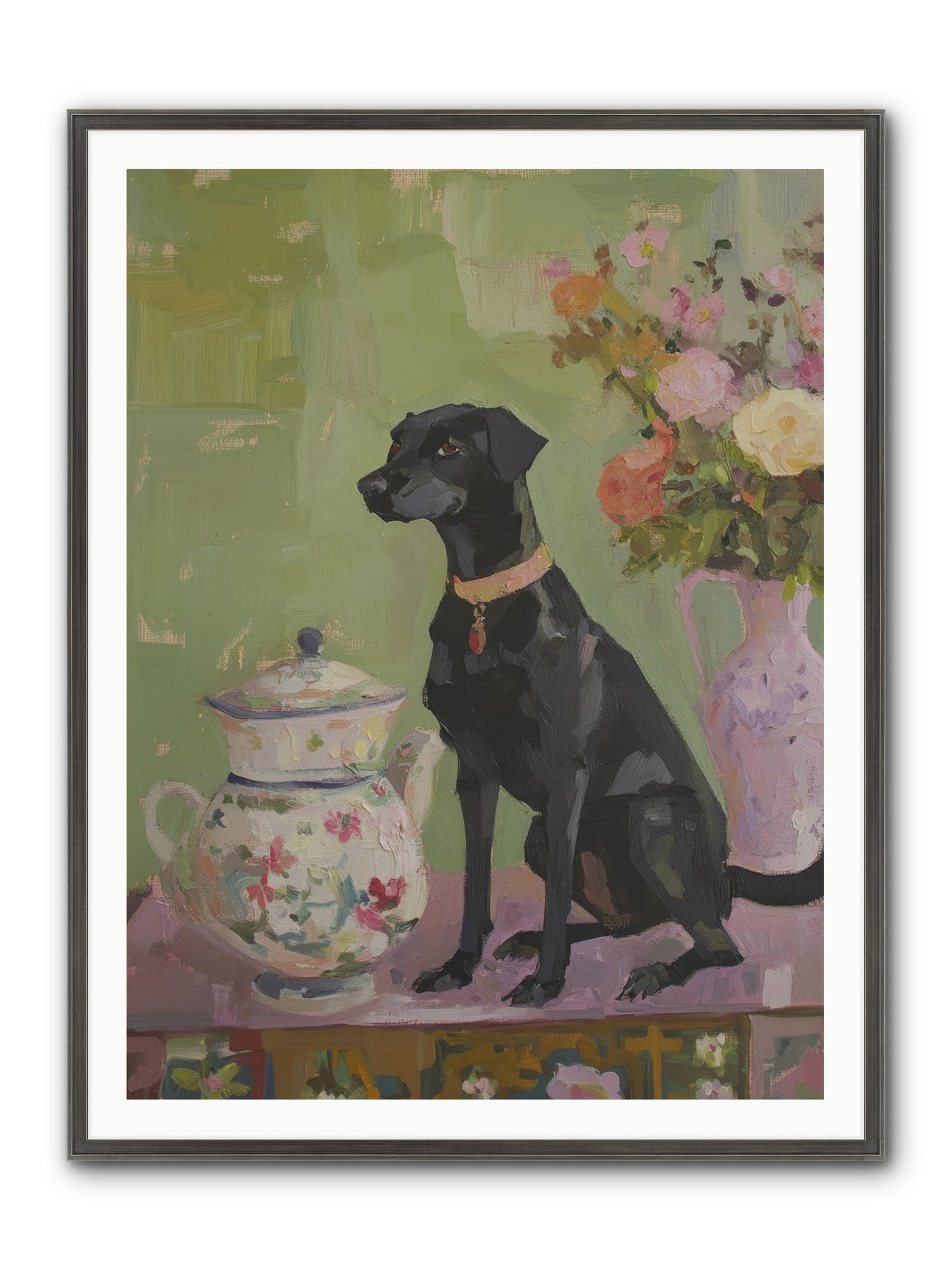 Silver Spoon Framed Print - Slimwoods Black/Silver 36x48