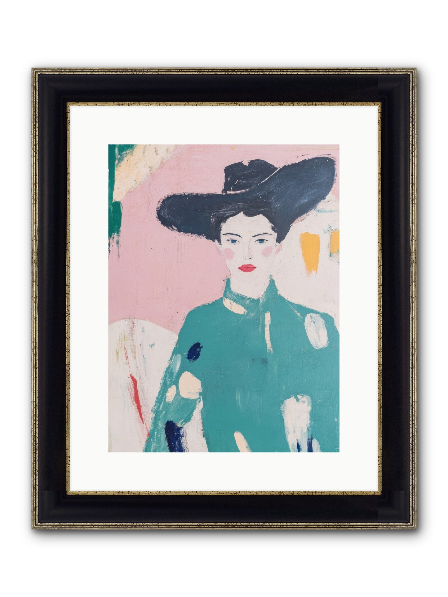 Silver Spur Starlet Framed Print - Black & Gold 12x16