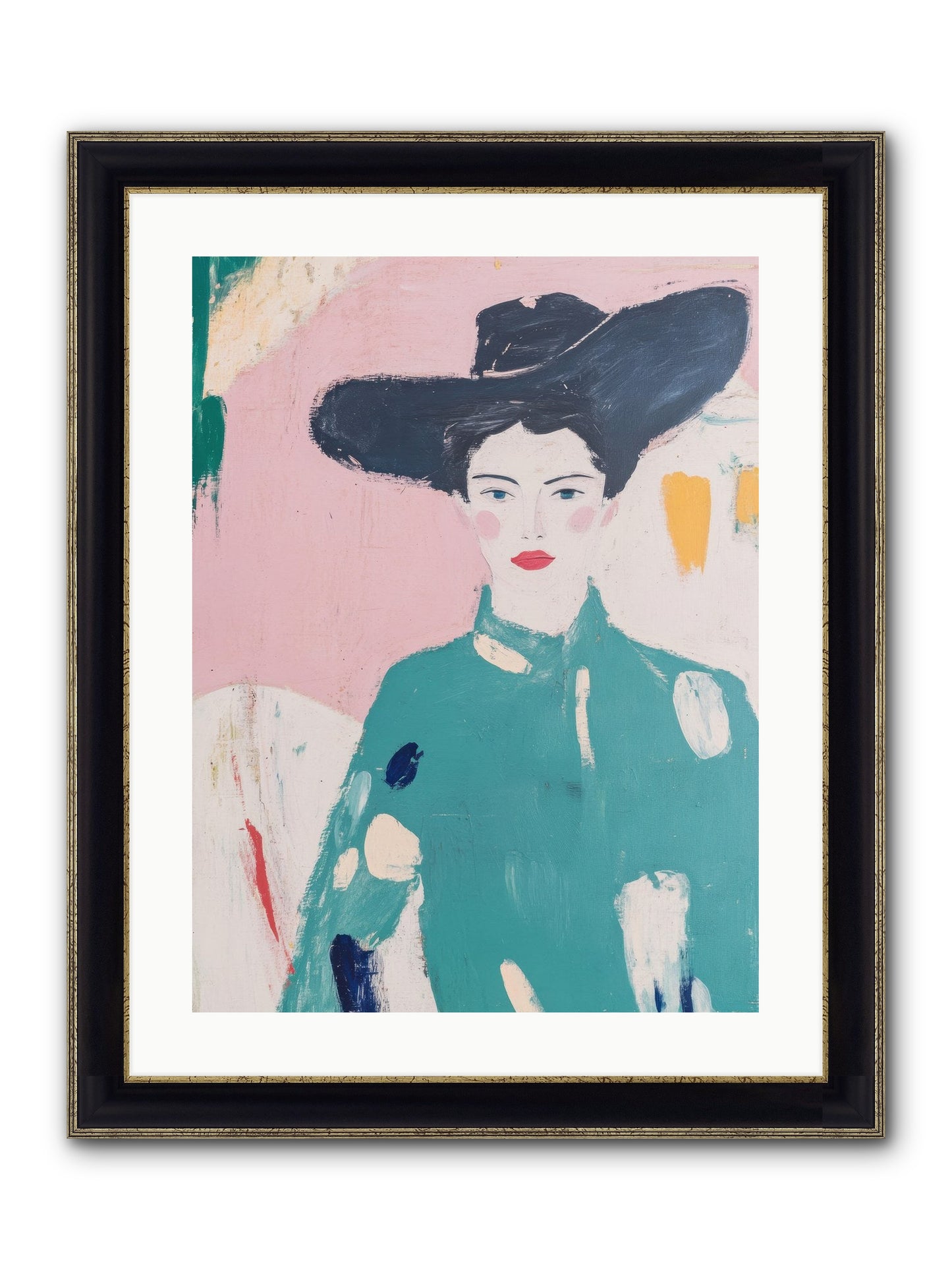 Silver Spur Starlet Framed Print - Black & Gold 18x24