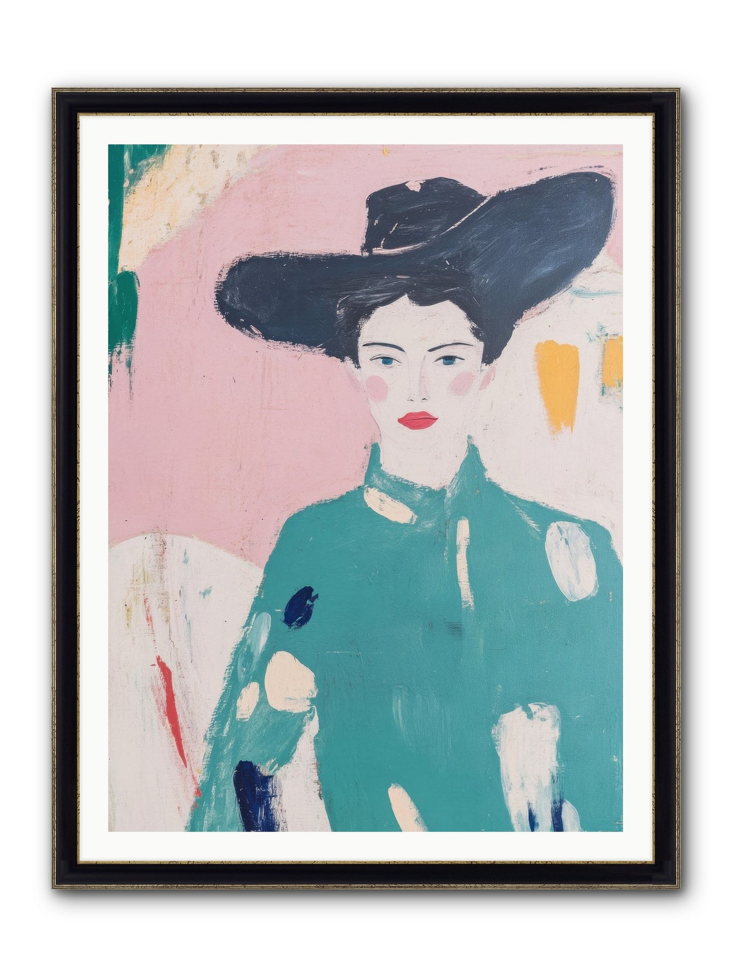 Silver Spur Starlet Framed Print - Black & Gold 36x48