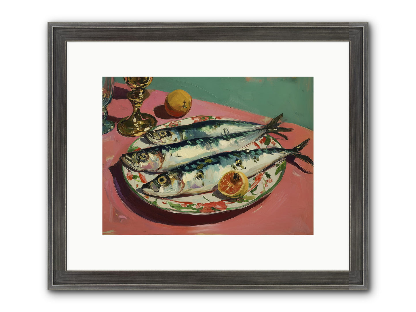 Silver Storm Feast Framed Print - Slimwoods Black/Silver 12x9