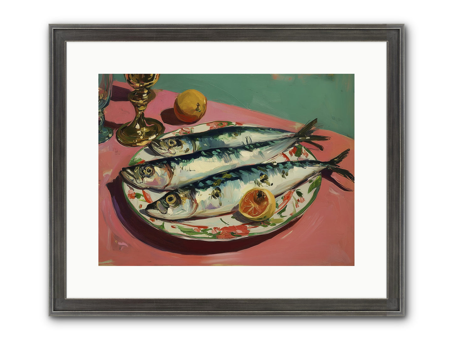 Silver Storm Feast Framed Print - Slimwoods Black/Silver 16x12