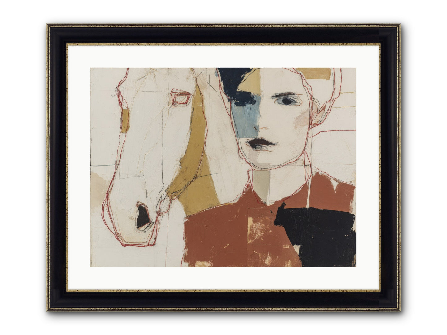 Simply Spellbound Framed Print - Black & Gold 24x18