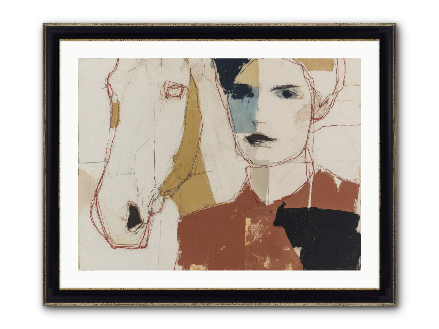 Simply Spellbound Framed Print - Black & Gold 32x24