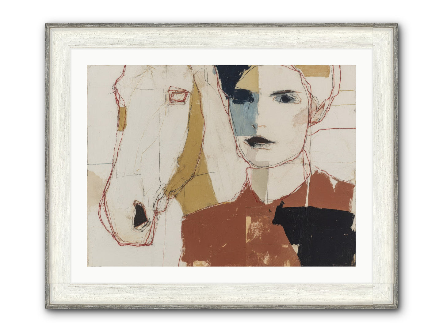 Simply Spellbound Framed Print - Driftwood White 32x24