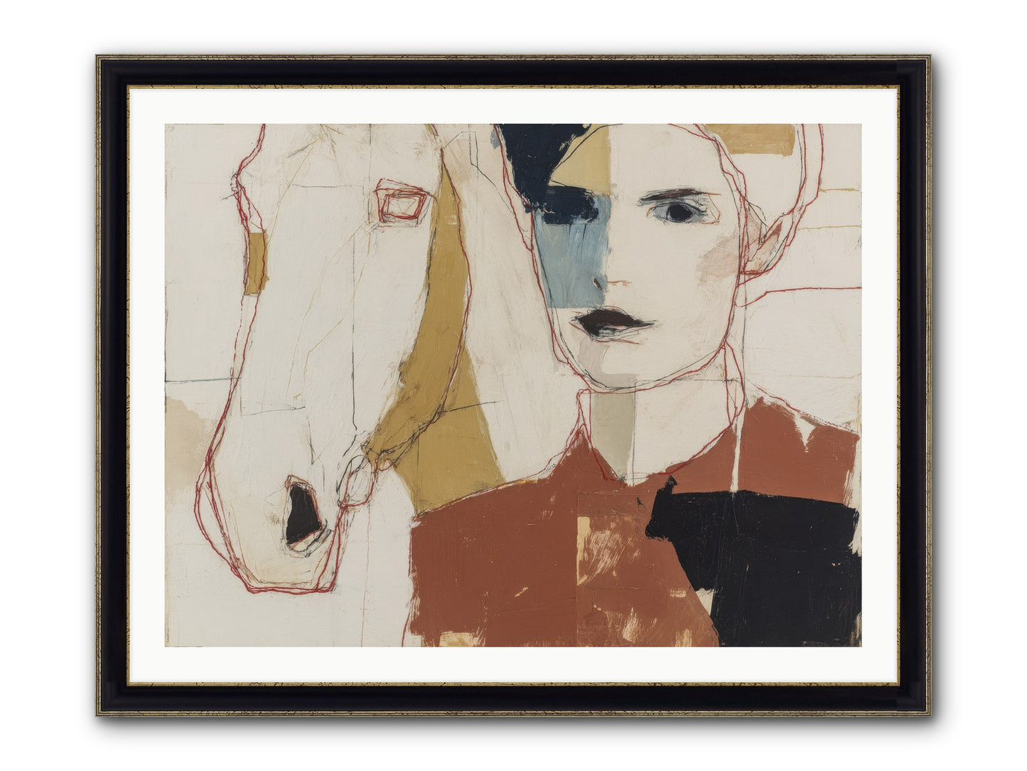 Simply Spellbound Framed Print - Black & Gold 40x30