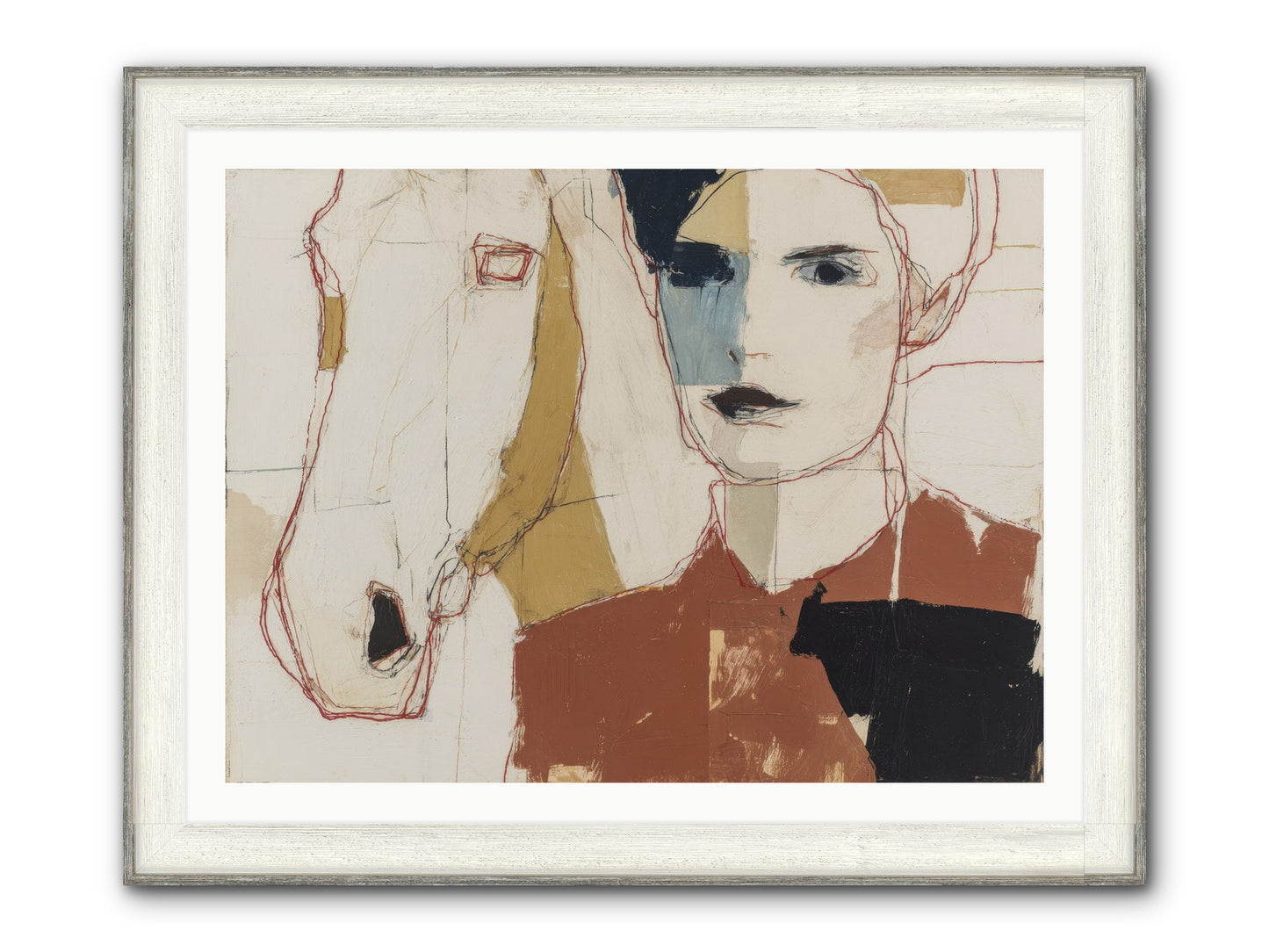 Simply Spellbound Framed Print - Driftwood White 40x30