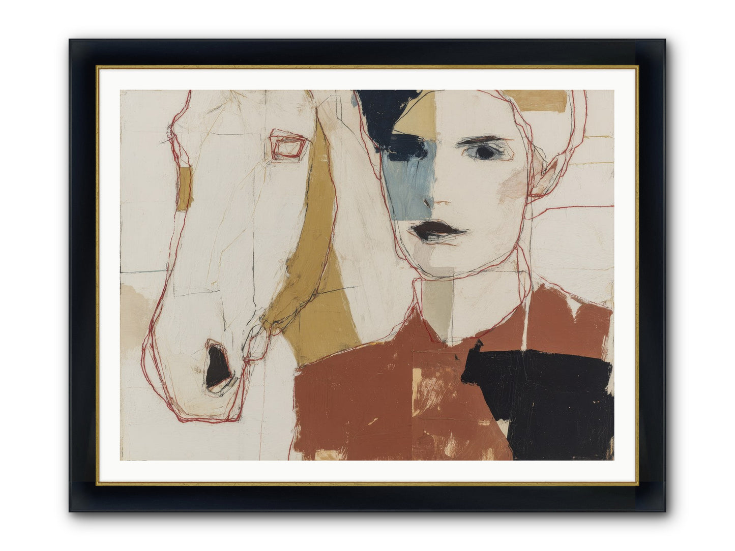 Simply Spellbound Framed Print - Wide Black w/Gold 48x36