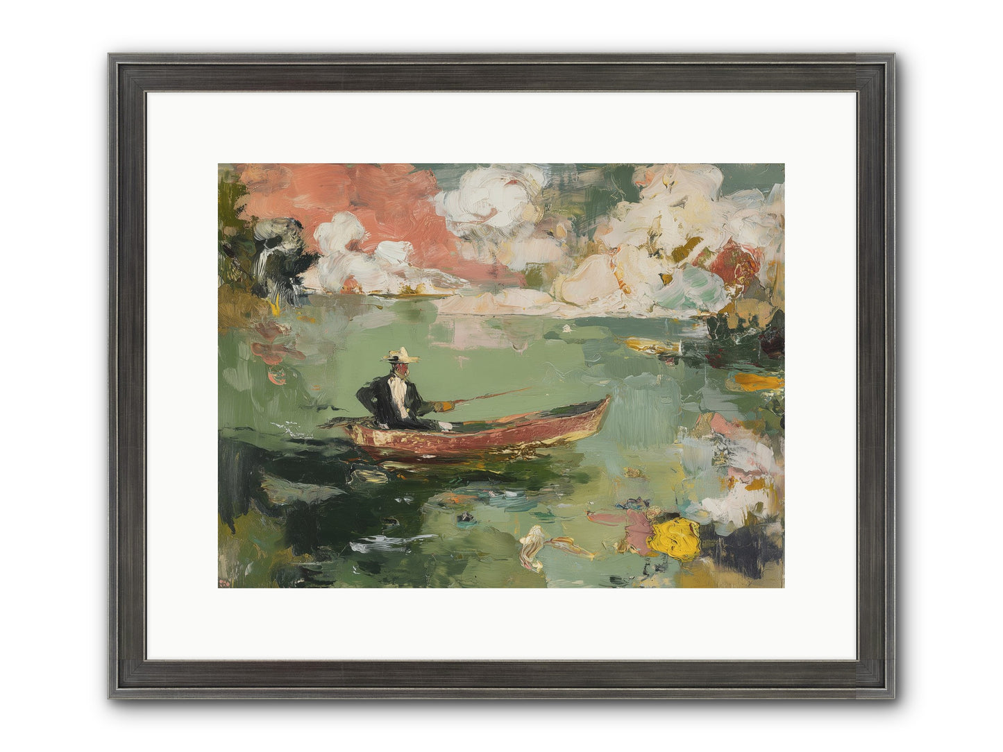 Single Ripple Framed Print - Slimwoods Black/Silver 16x12