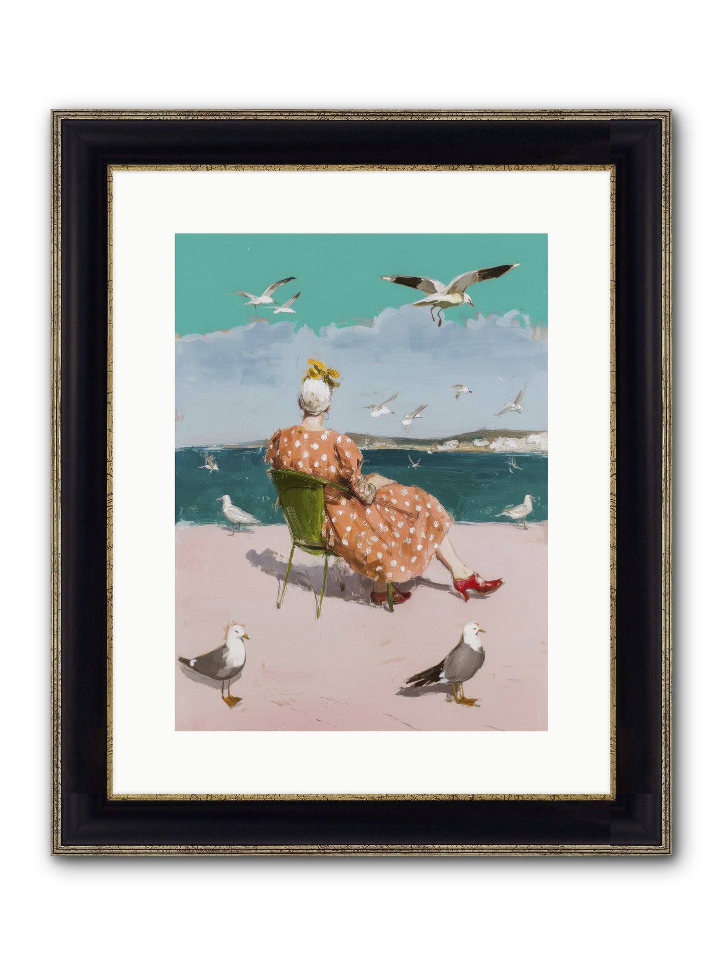 Single Soul Sunshine Framed Print - Black & Gold 12x16