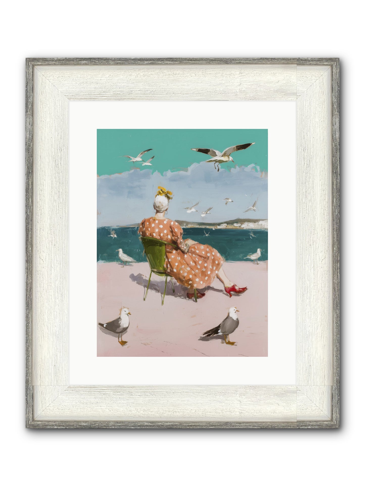 Single Soul Sunshine Framed Print - Driftwood White 12x16