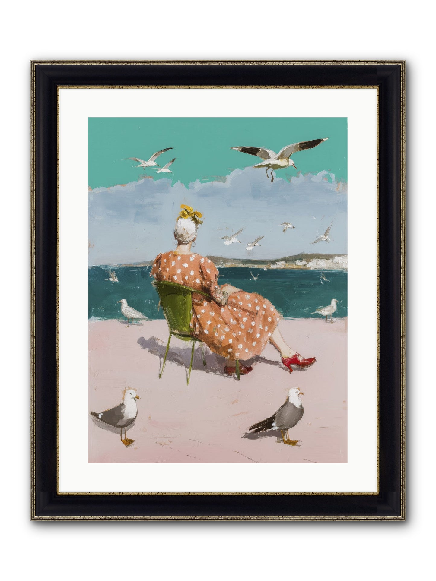 Single Soul Sunshine Framed Print - Black & Gold 18x24