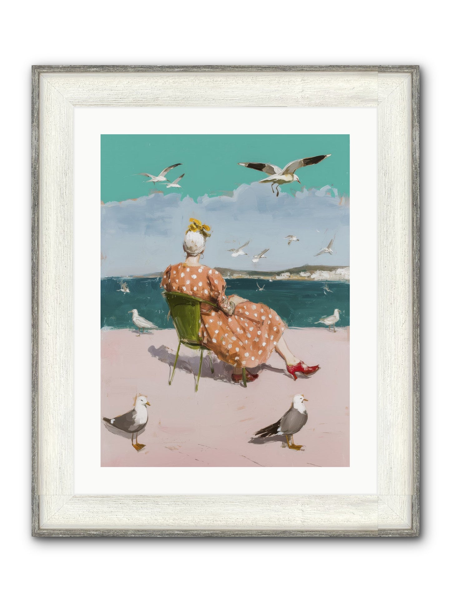 Single Soul Sunshine Framed Print - Driftwood White 18x24