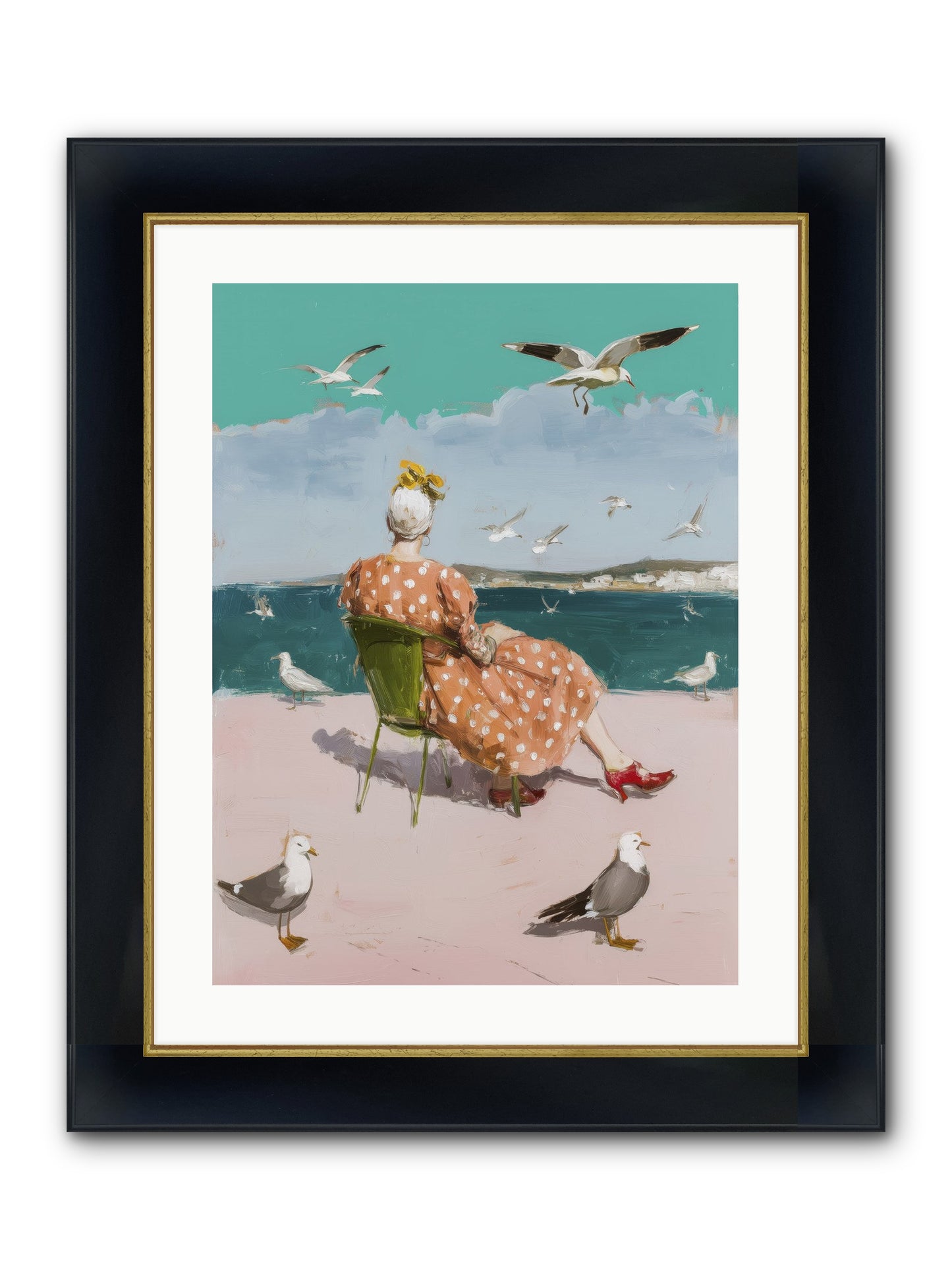 Single Soul Sunshine Framed Print - Wide Black w/Gold 18x24
