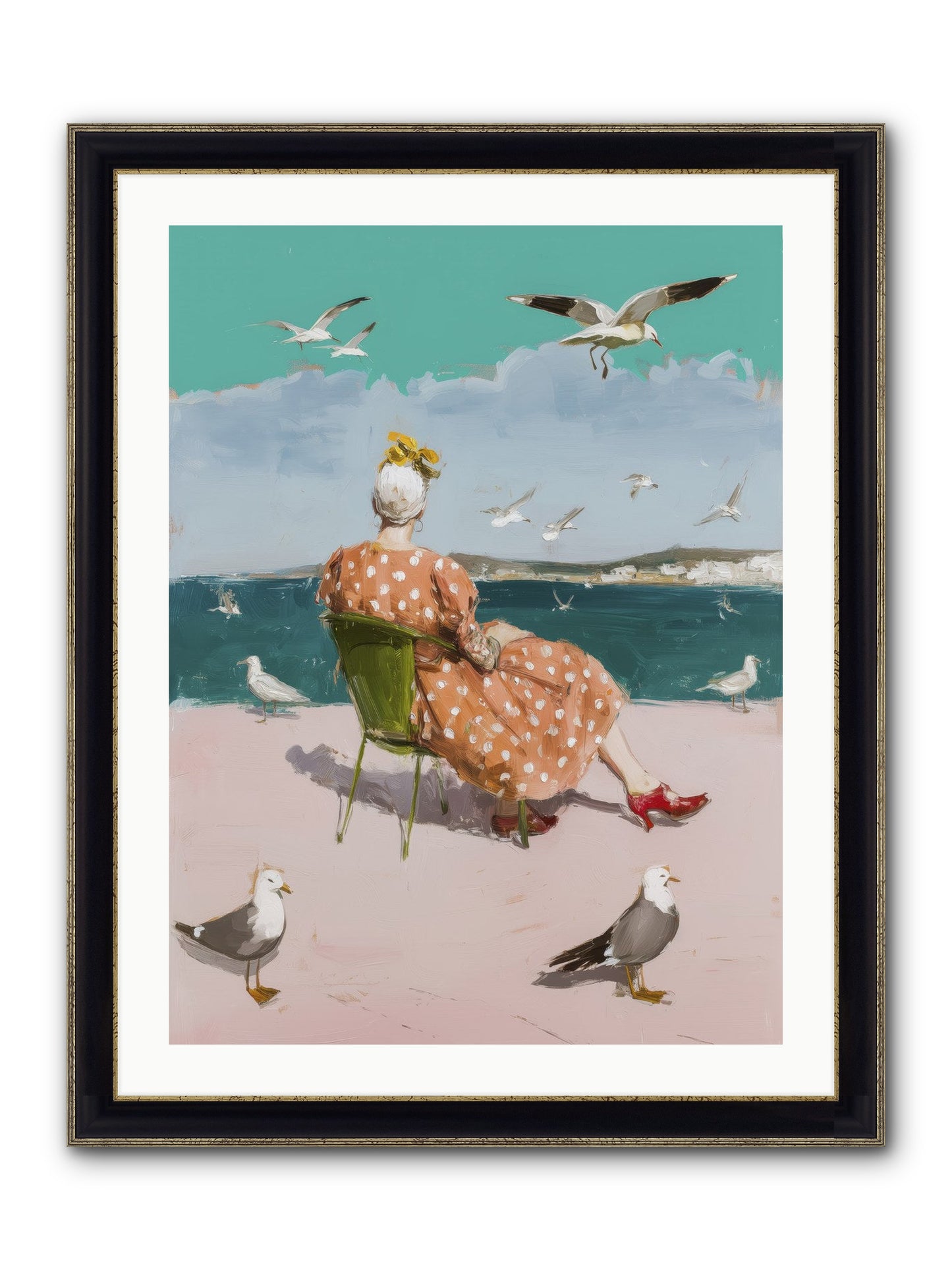 Single Soul Sunshine Framed Print - Black & Gold 24x32
