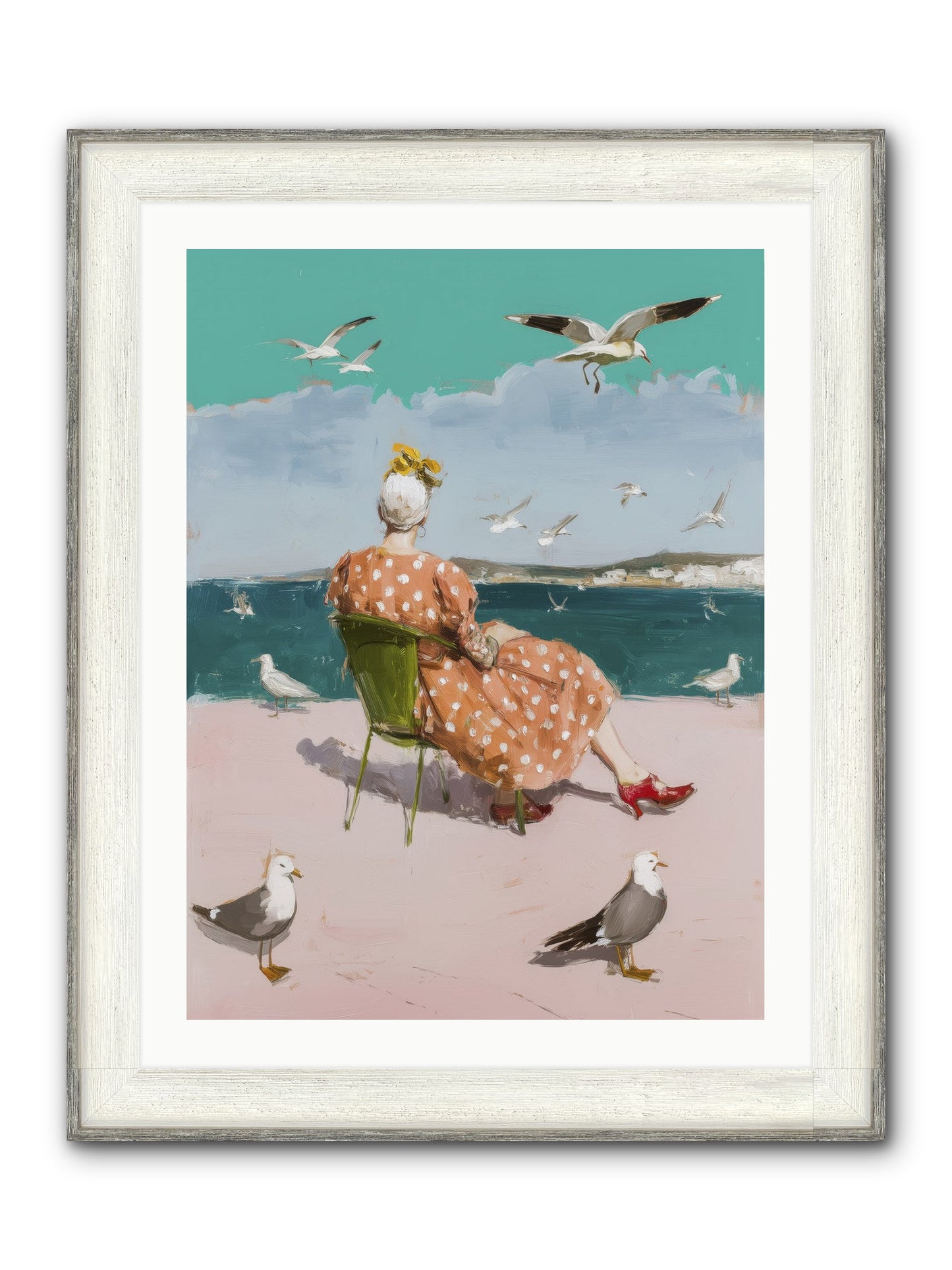 Single Soul Sunshine Framed Print - Driftwood White 24x32