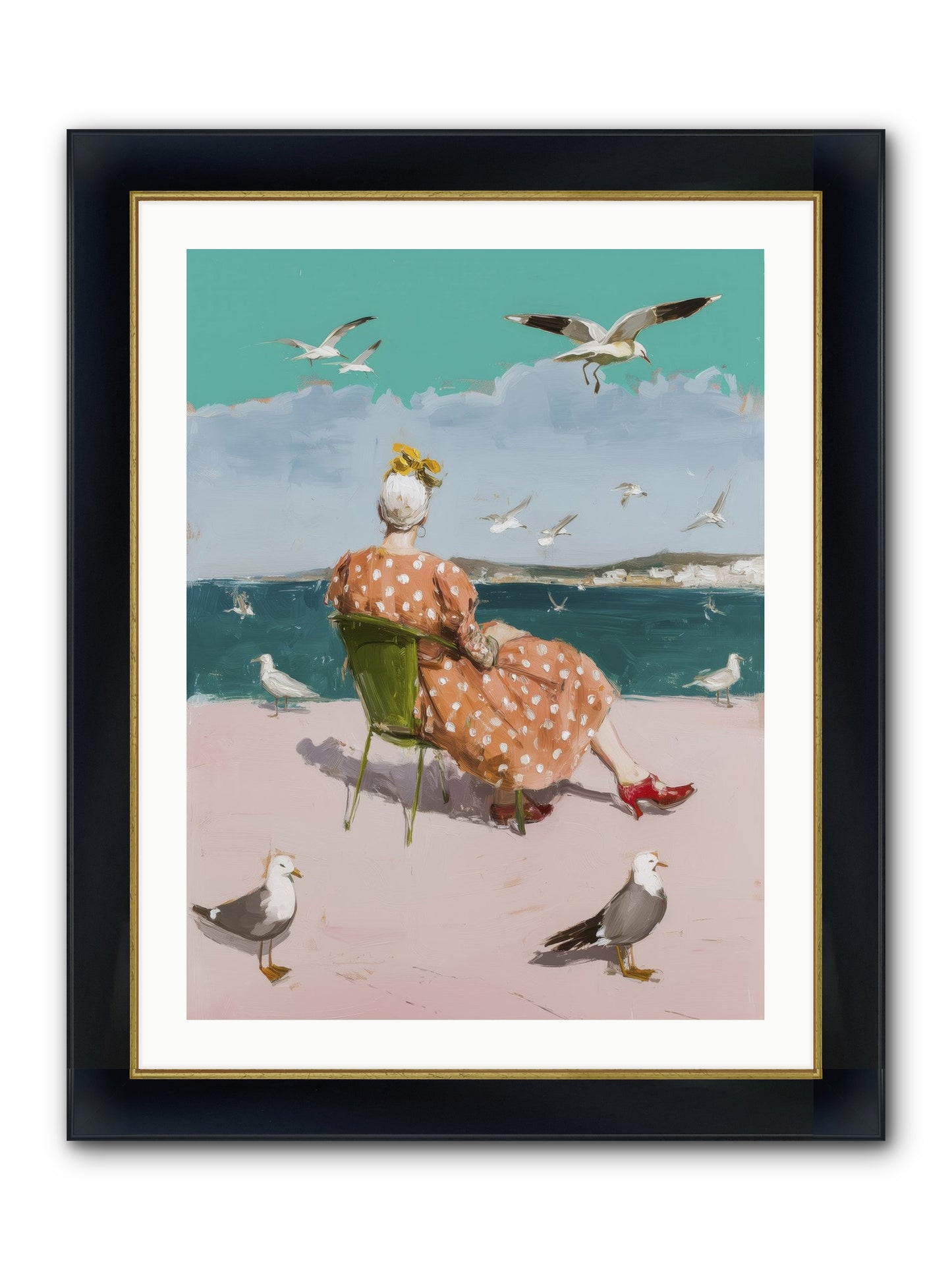 Single Soul Sunshine Framed Print - Wide Black w/Gold 24x32