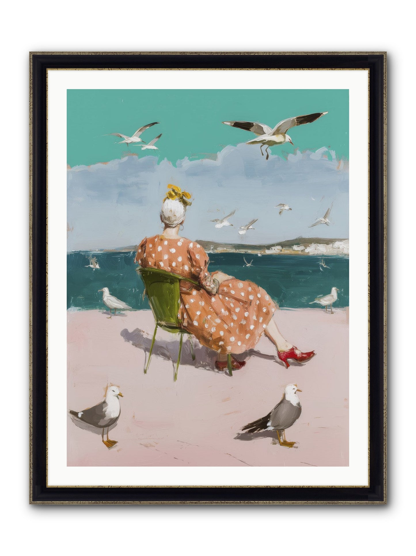 Single Soul Sunshine Framed Print - Black & Gold 30x40