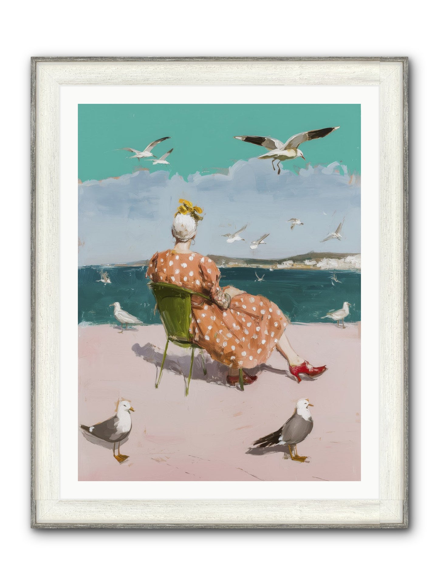 Single Soul Sunshine Framed Print - Driftwood White 30x40
