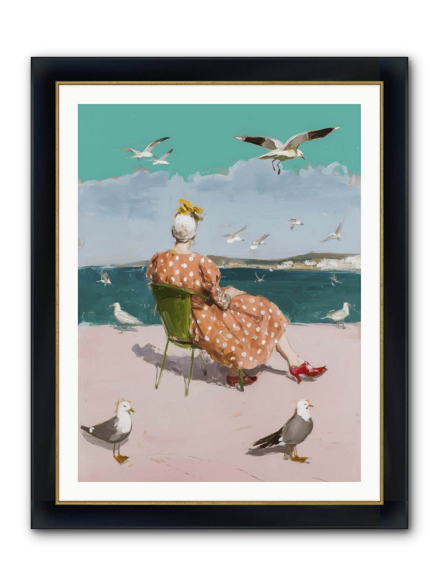 Single Soul Sunshine Framed Print - Wide Black w/Gold 30x40