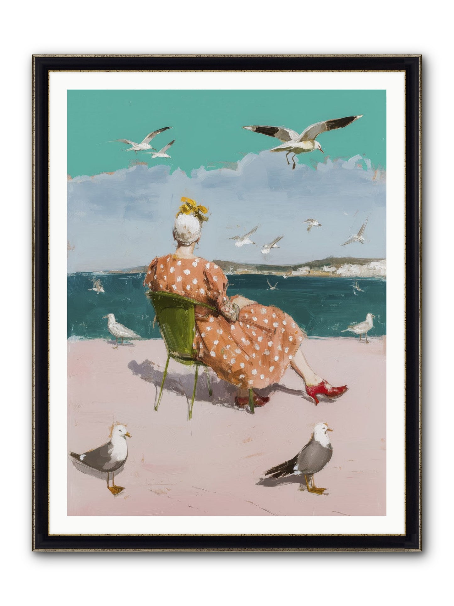 Single Soul Sunshine Framed Print - Black & Gold 36x48