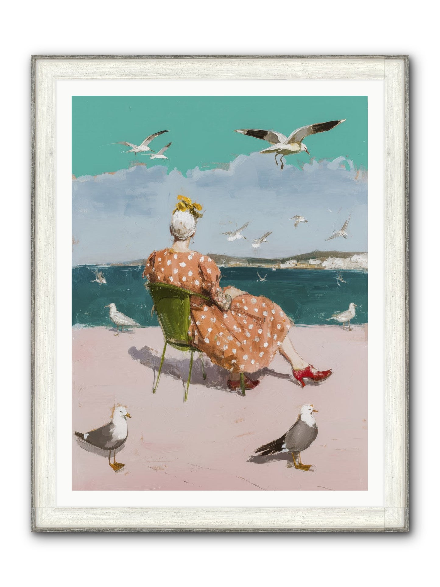 Single Soul Sunshine Framed Print - Driftwood White 36x48