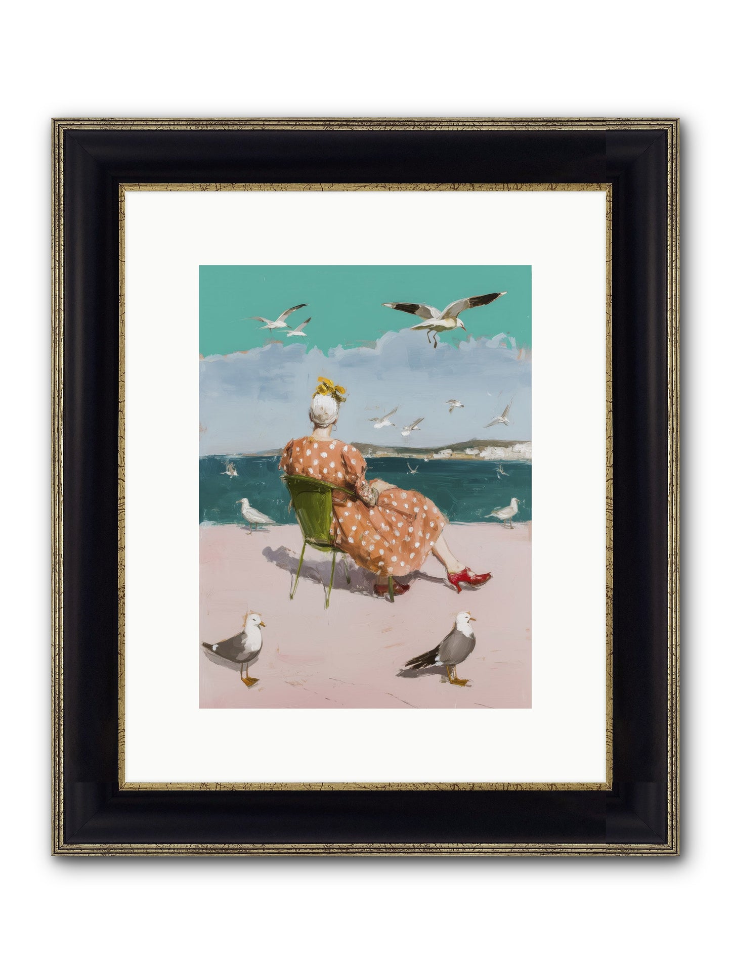 Single Soul Sunshine Framed Print - Black & Gold 9x12