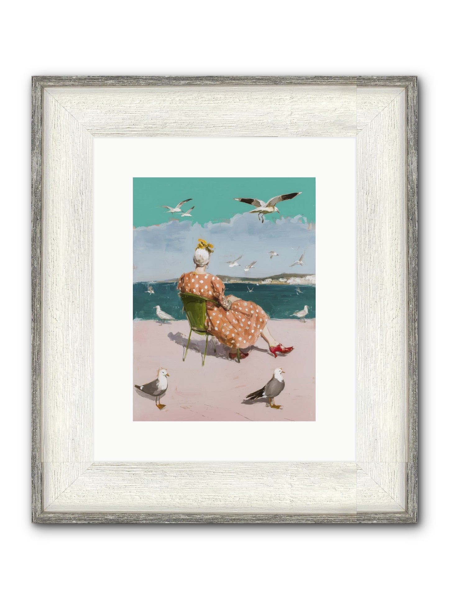 Single Soul Sunshine Framed Print - Driftwood White 9x12