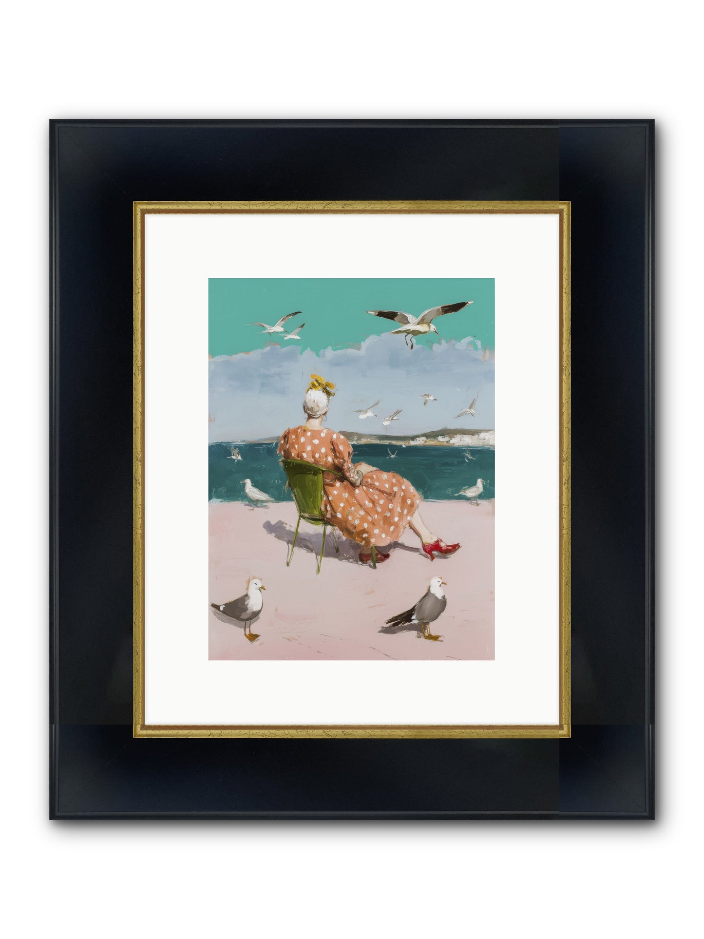 Single Soul Sunshine Framed Print - Wide Black w/Gold 9x12