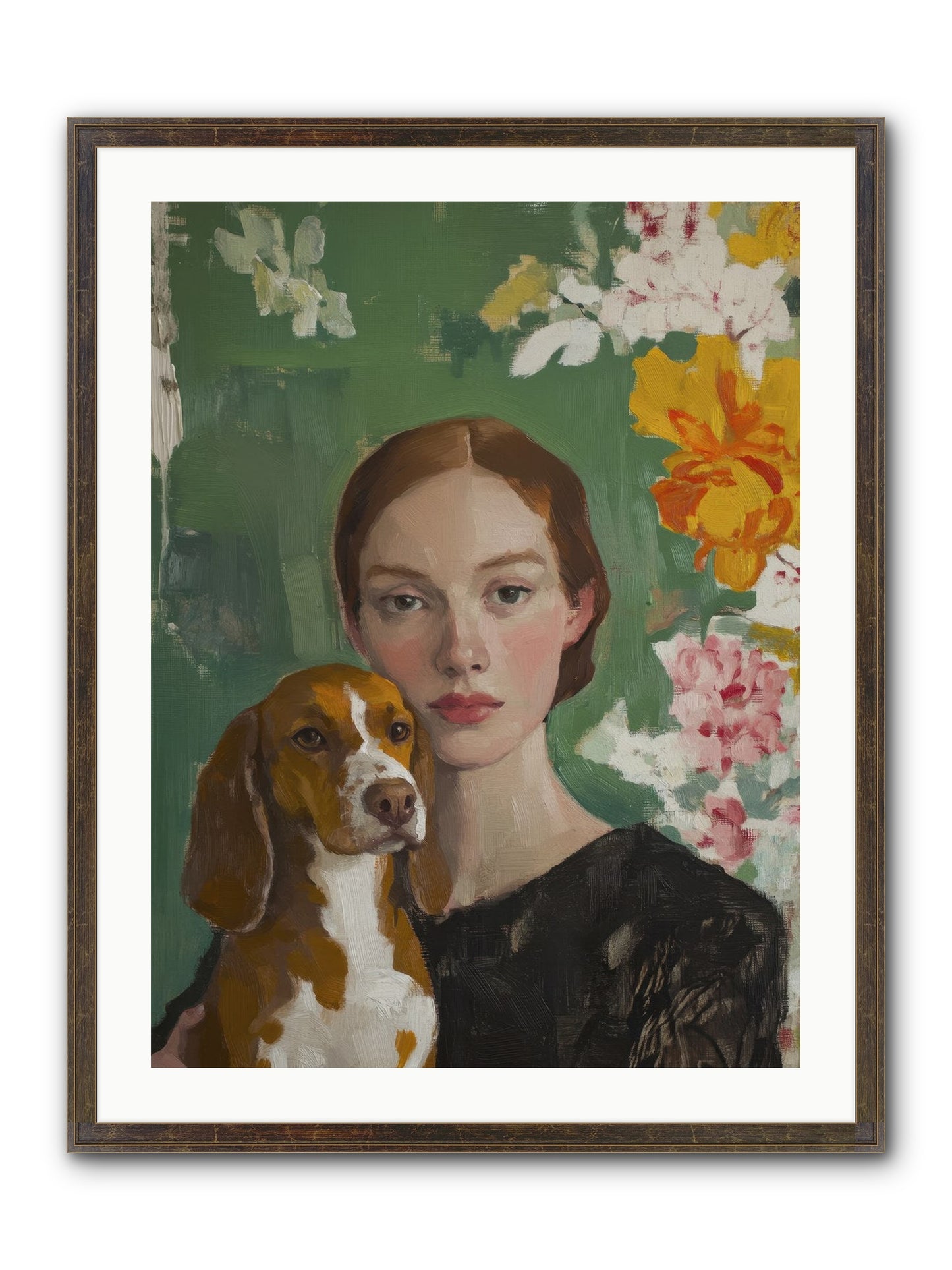 Sir Noodles Framed Print - Slimwoods Black/Gold 24x32
