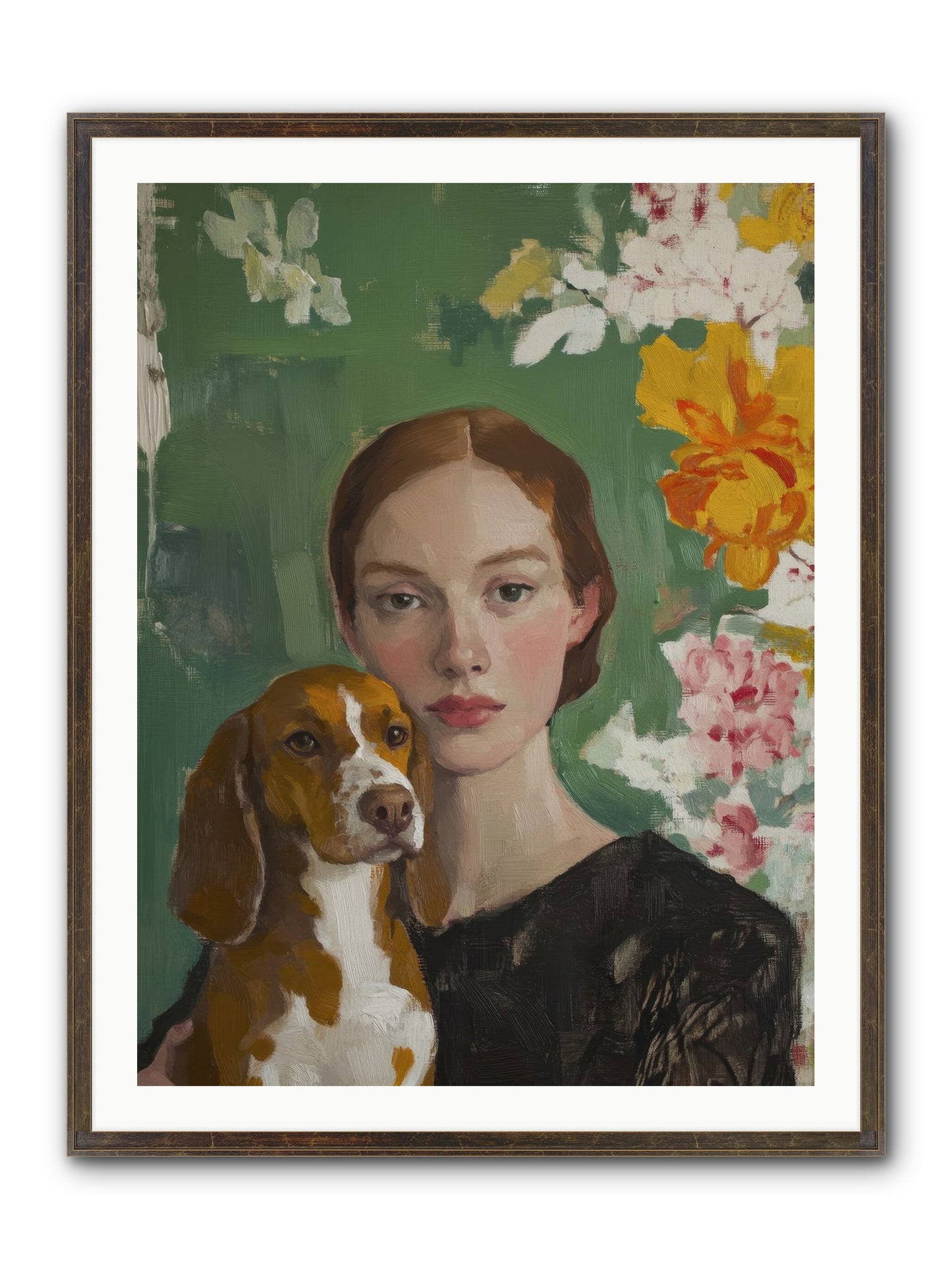 Sir Noodles Framed Print - Slimwoods Black/Gold 30x40