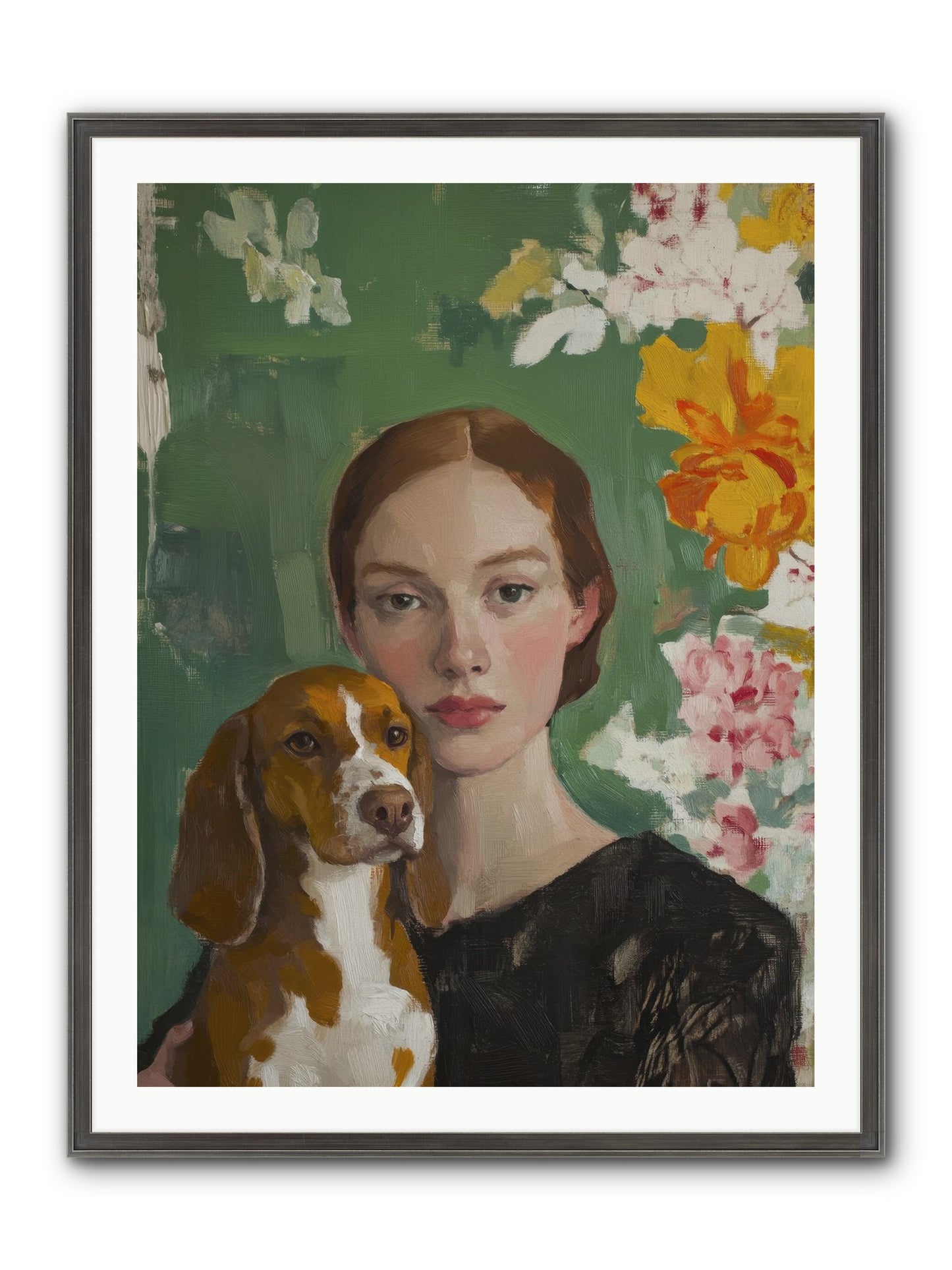 Sir Noodles Framed Print - Slimwoods Black/Silver 30x40
