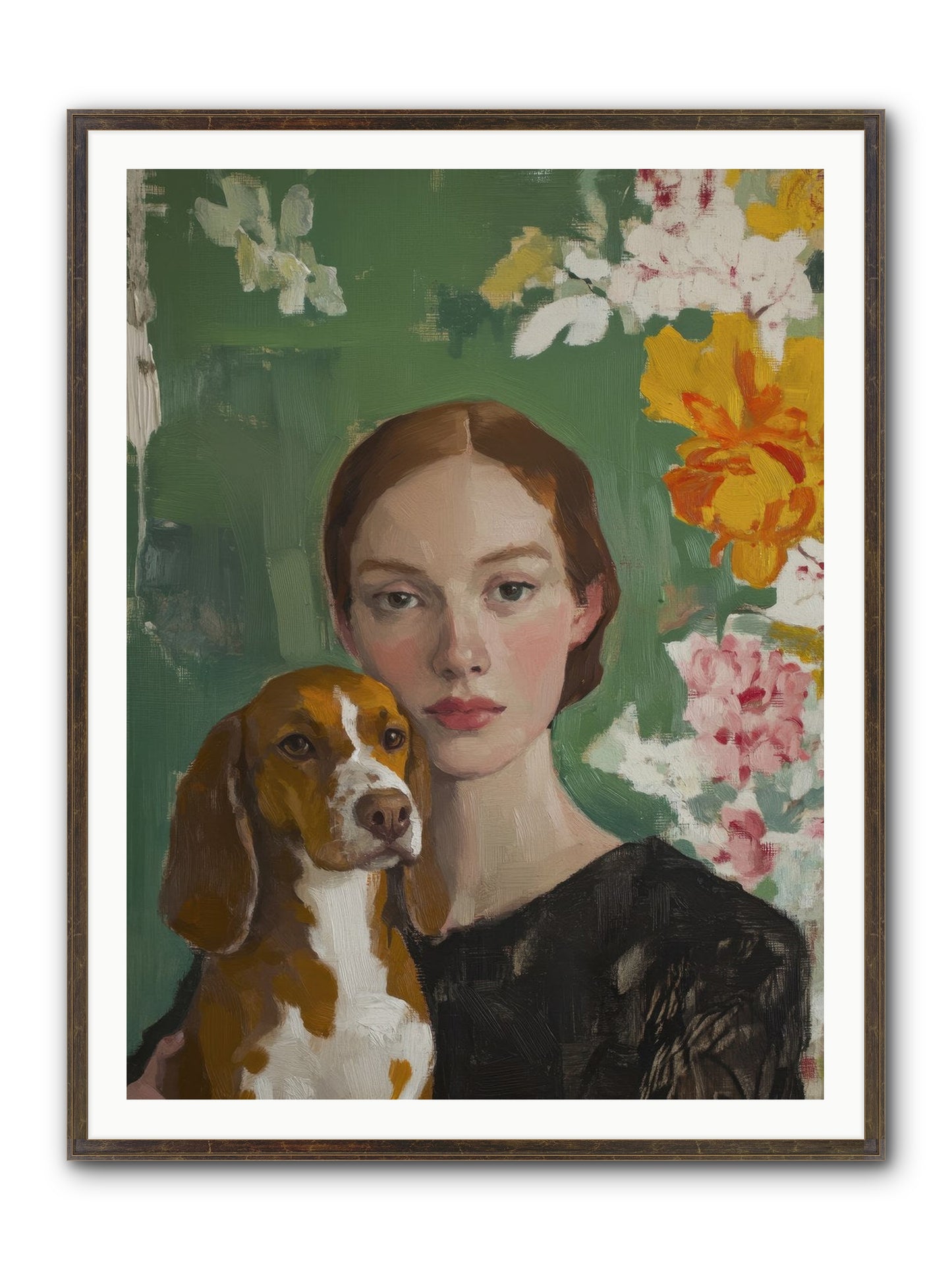 Sir Noodles Framed Print - Slimwoods Black/Gold 36x48
