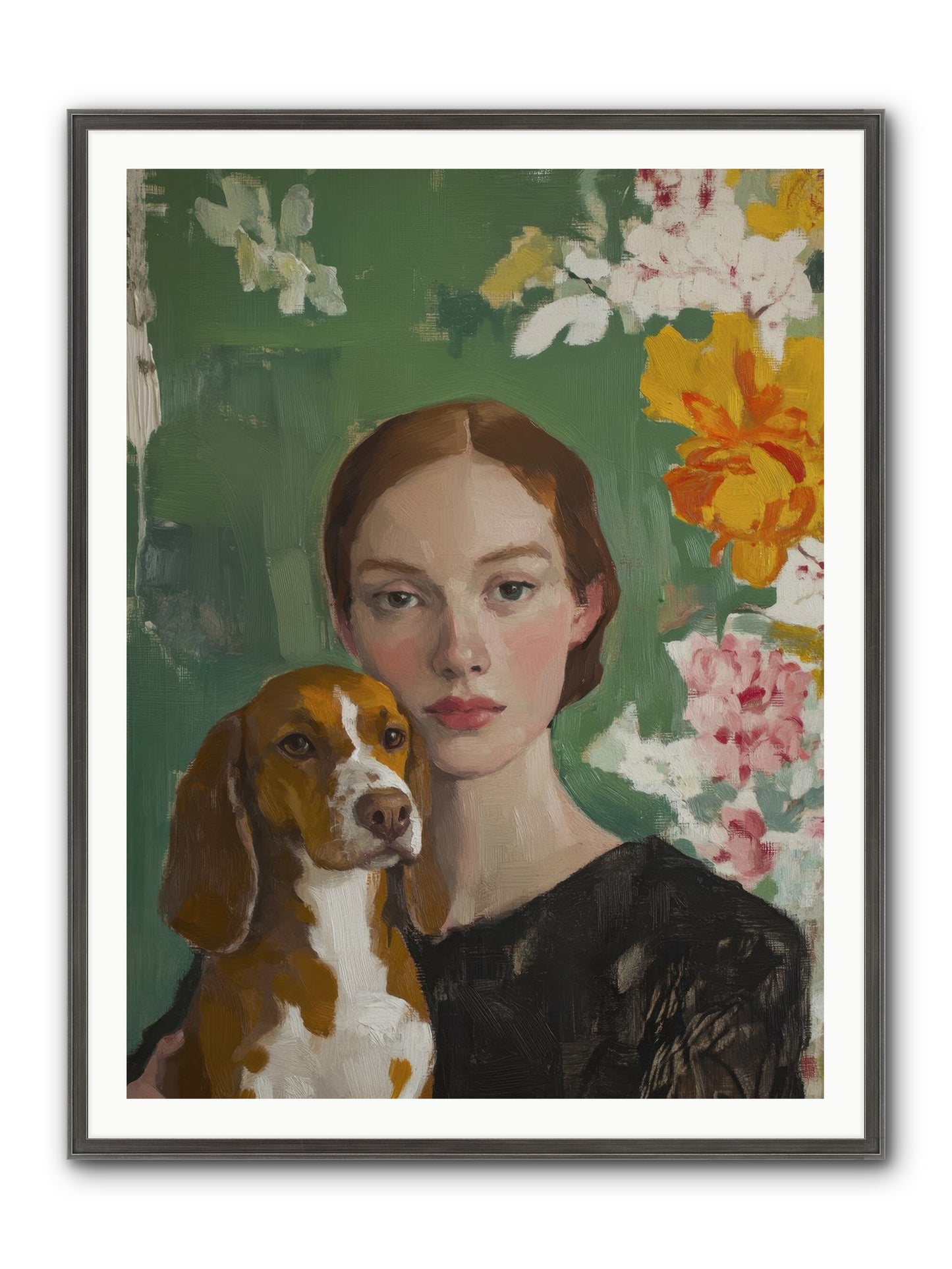 Sir Noodles Framed Print - Slimwoods Black/Silver 36x48