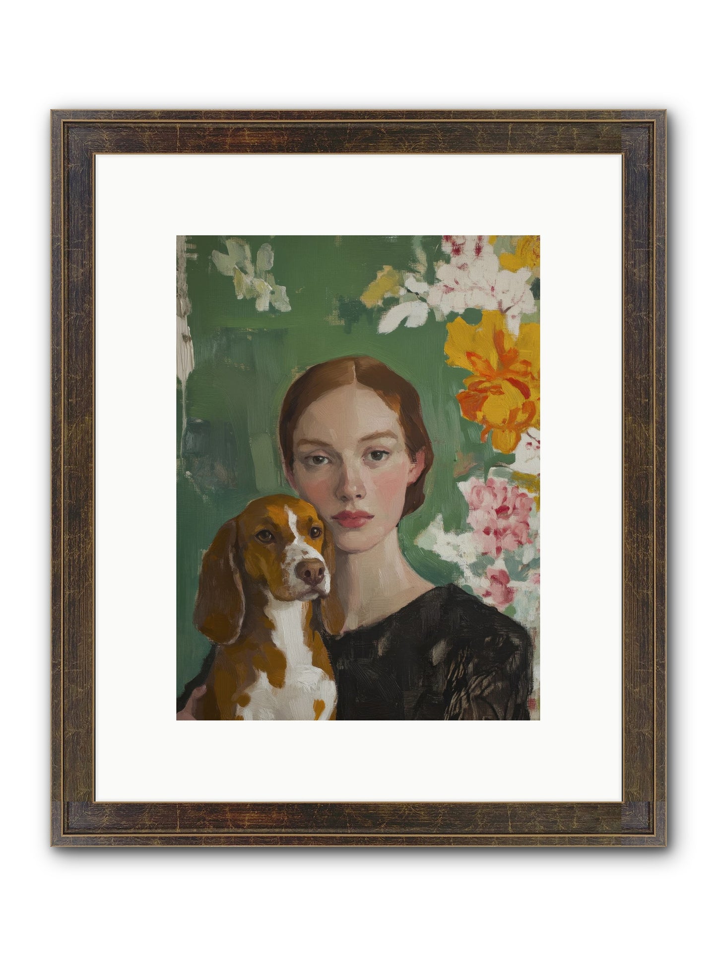 Sir Noodles Framed Print - Slimwoods Black/Gold 9x12