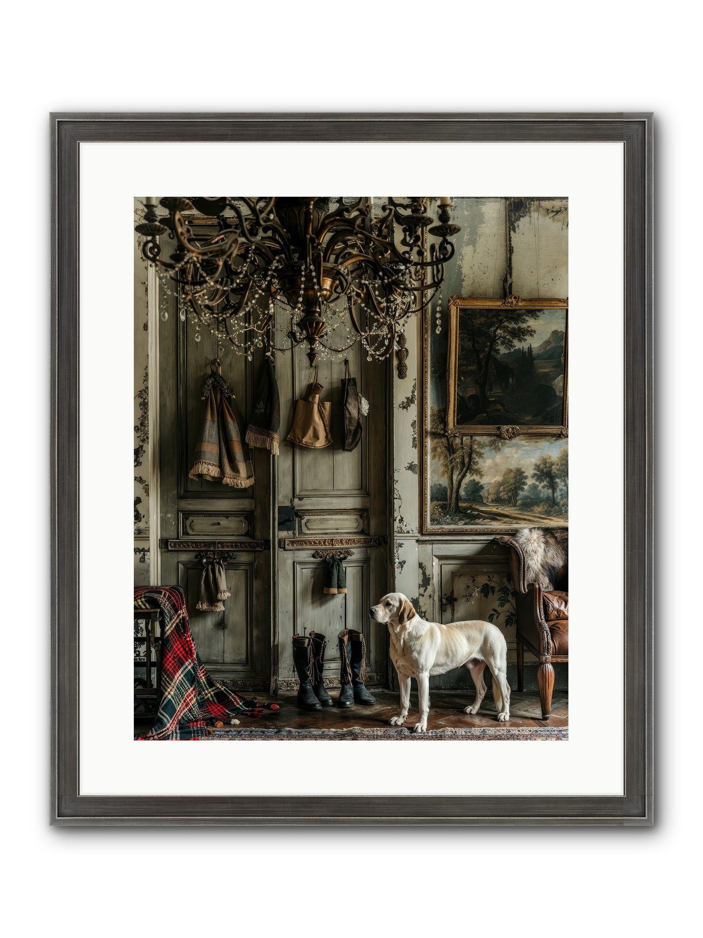 Sir Whiskers Von Snuggle Framed Print - Slimwoods Black/Silver 16x20