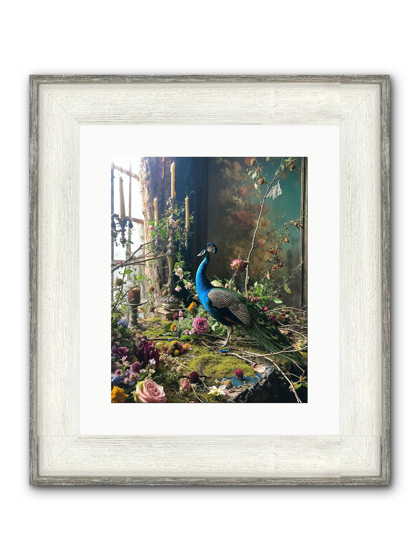 Siren Of The Gardens Framed Print - Driftwood White 12x15
