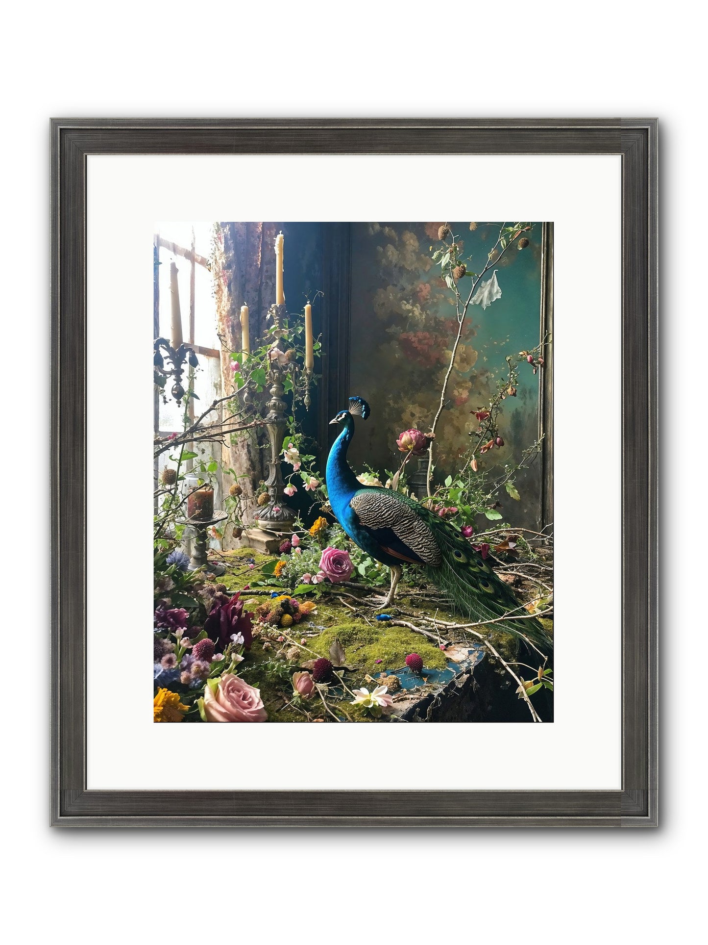Siren Of The Gardens Framed Print - Slimwoods Black/Silver 12x15