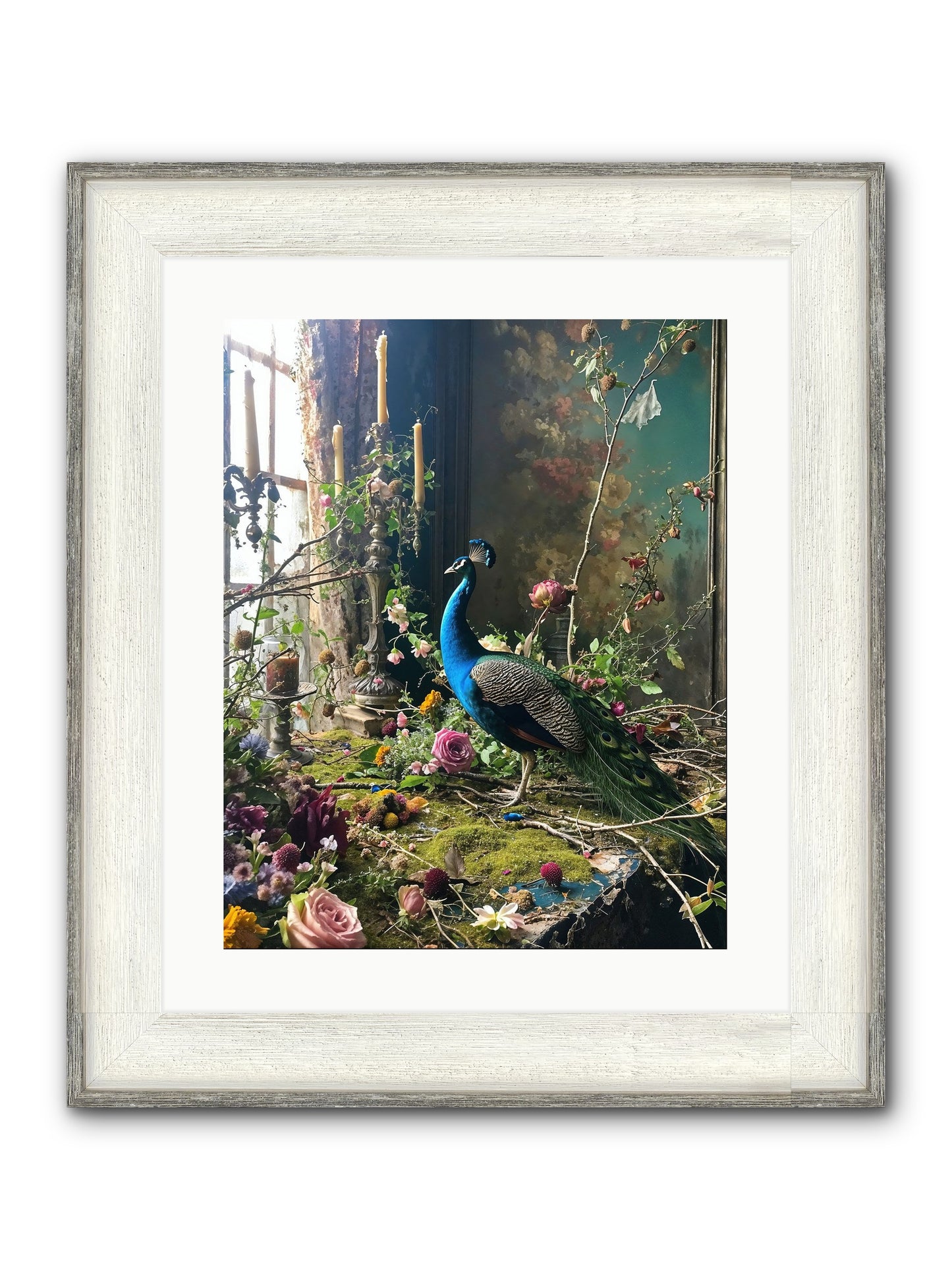 Siren Of The Gardens Framed Print - Driftwood White 16x20