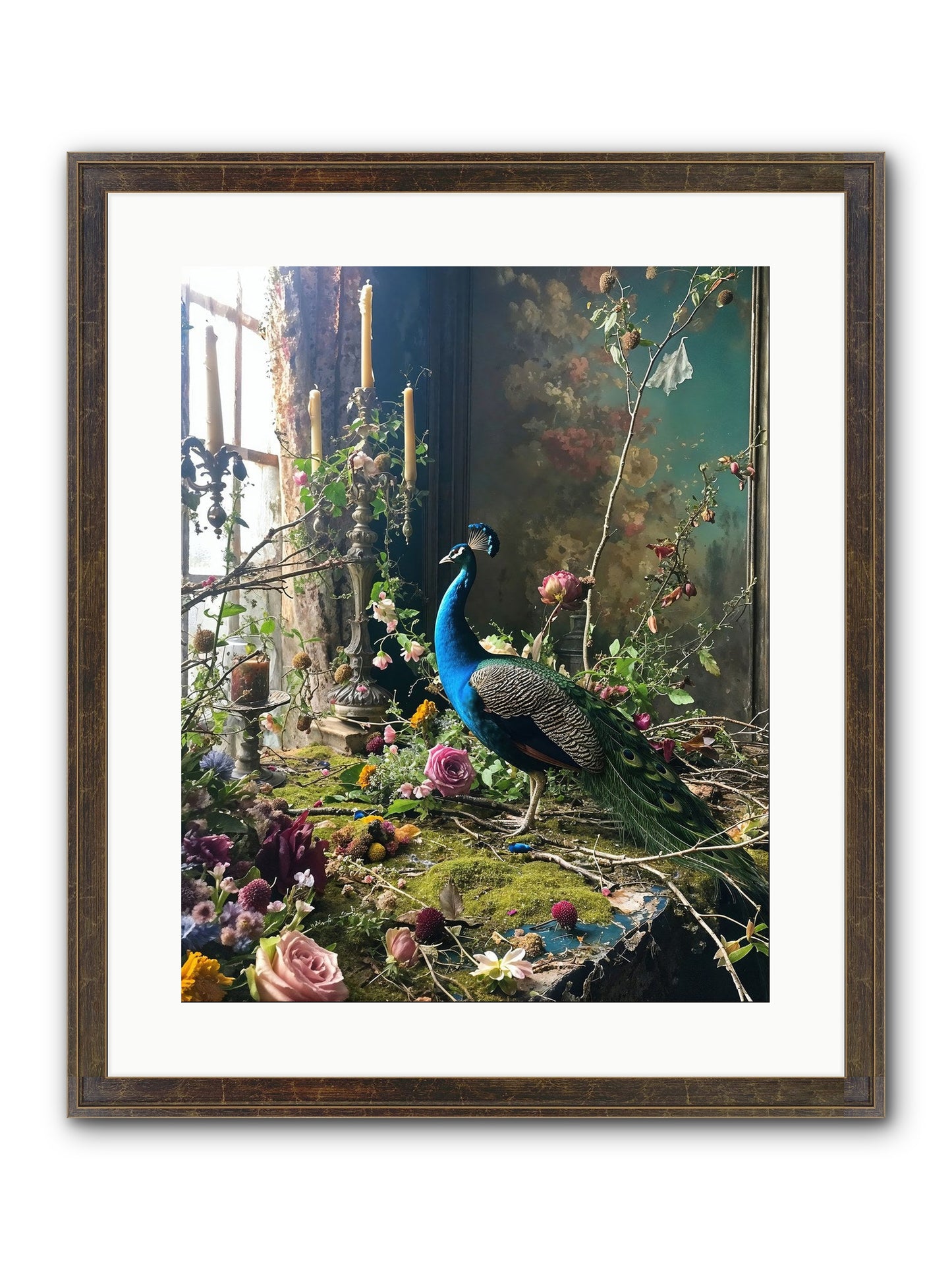 Siren Of The Gardens Framed Print - Slimwoods Black/Gold 16x20