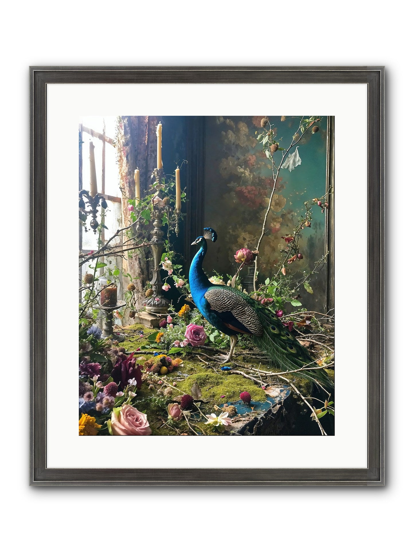 Siren Of The Gardens Framed Print - Slimwoods Black/Silver 16x20