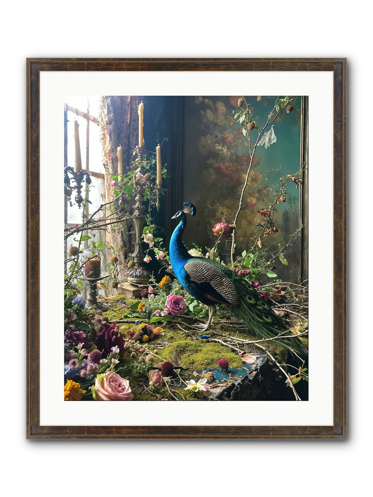 Siren Of The Gardens Framed Print - Slimwoods Black/Gold 20x25