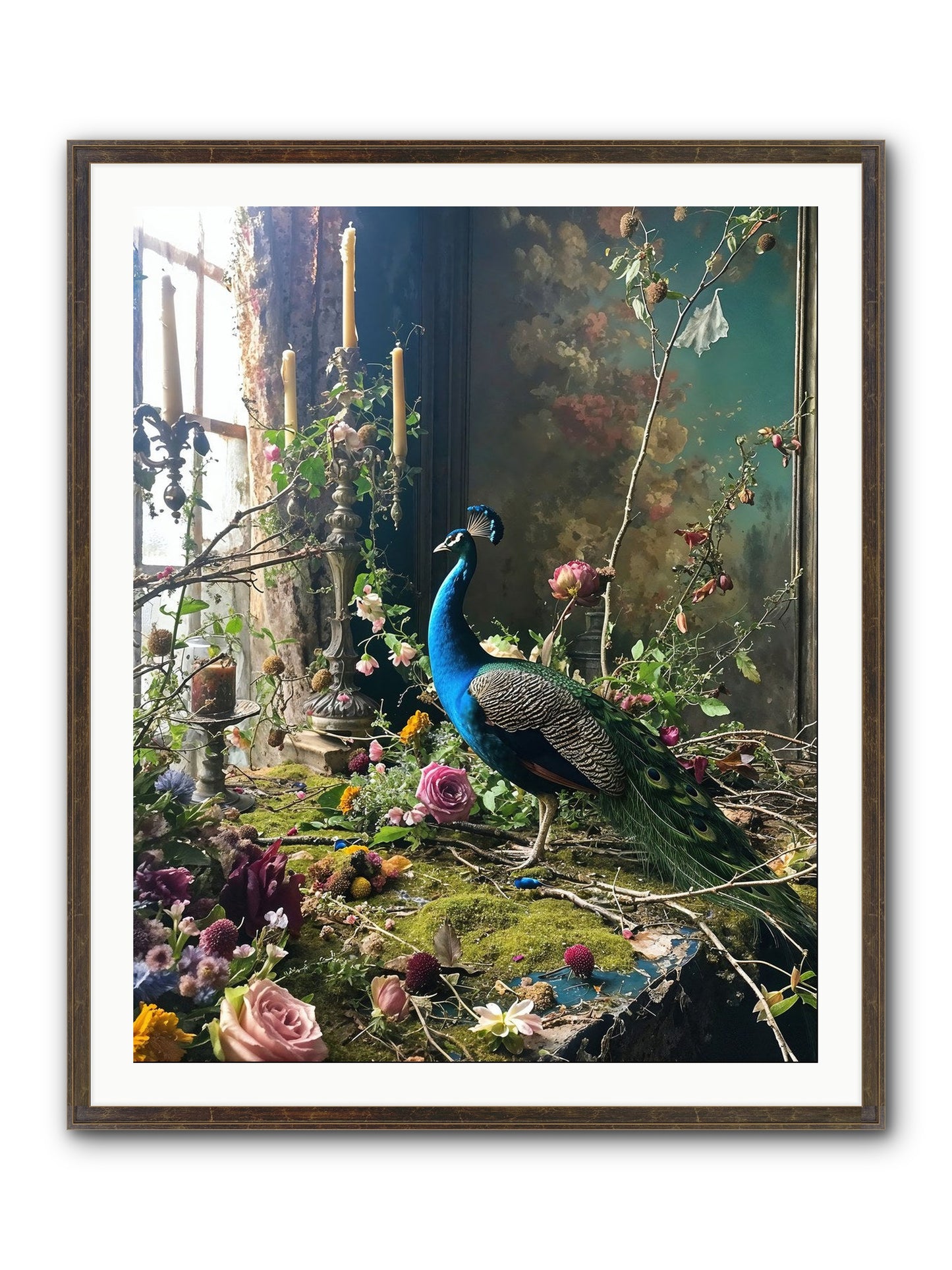 Siren Of The Gardens Framed Print - Slimwoods Black/Gold 32x40
